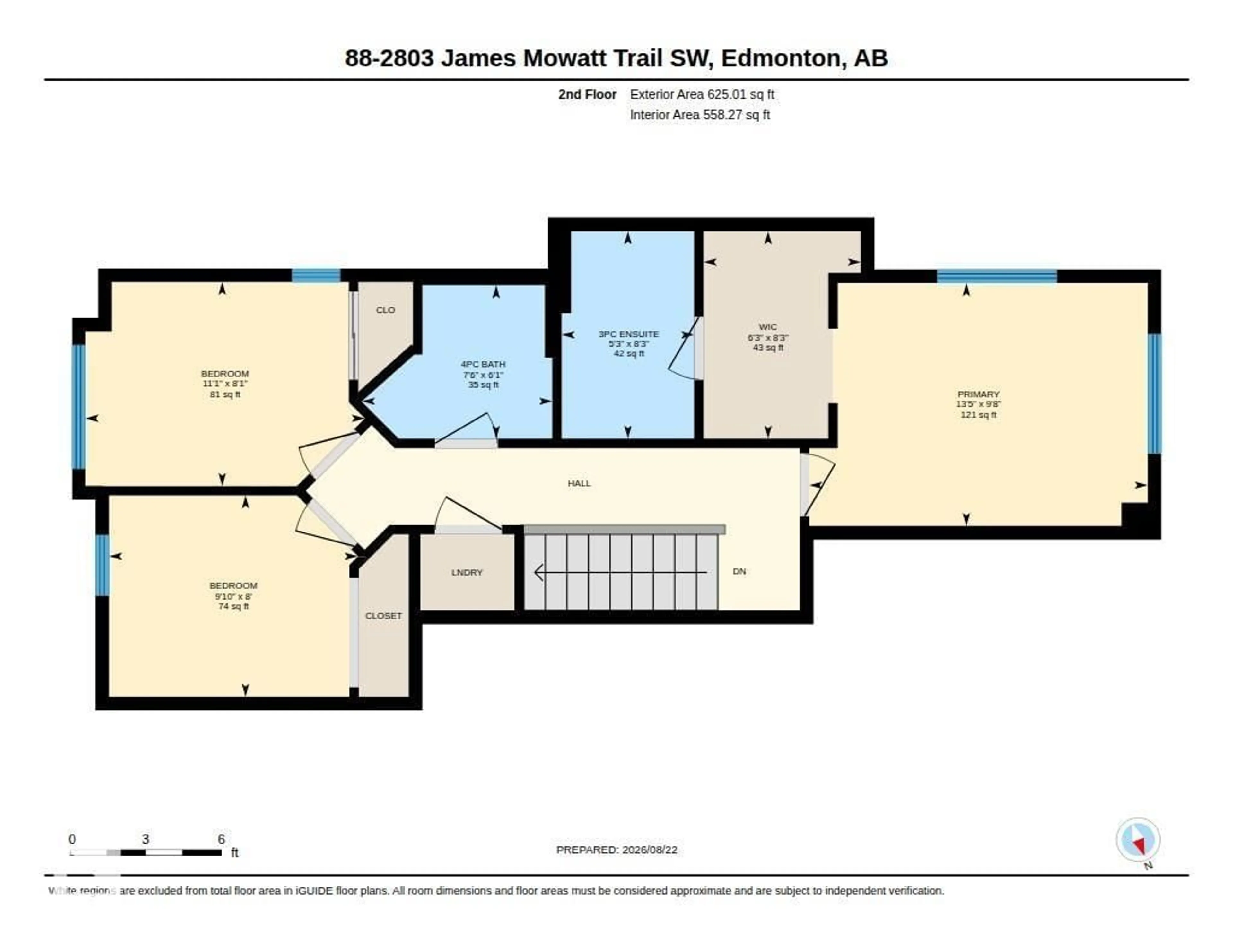 Floor plan for #88 - 2803 JAMES MOWATT TR, Edmonton Alberta T6W2P5