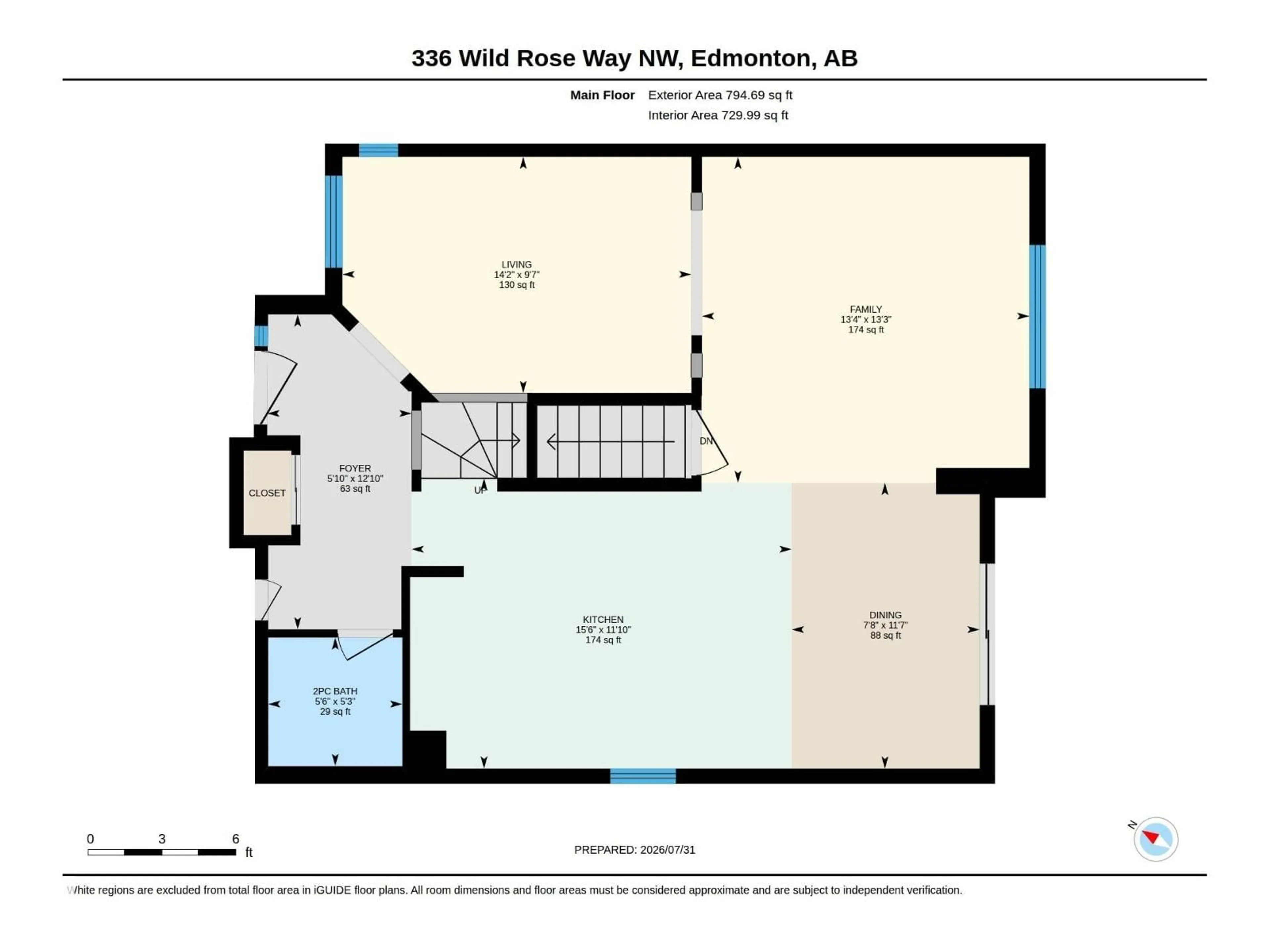 Floor plan for 336 WILD ROSE WY, Edmonton Alberta T6T1P3