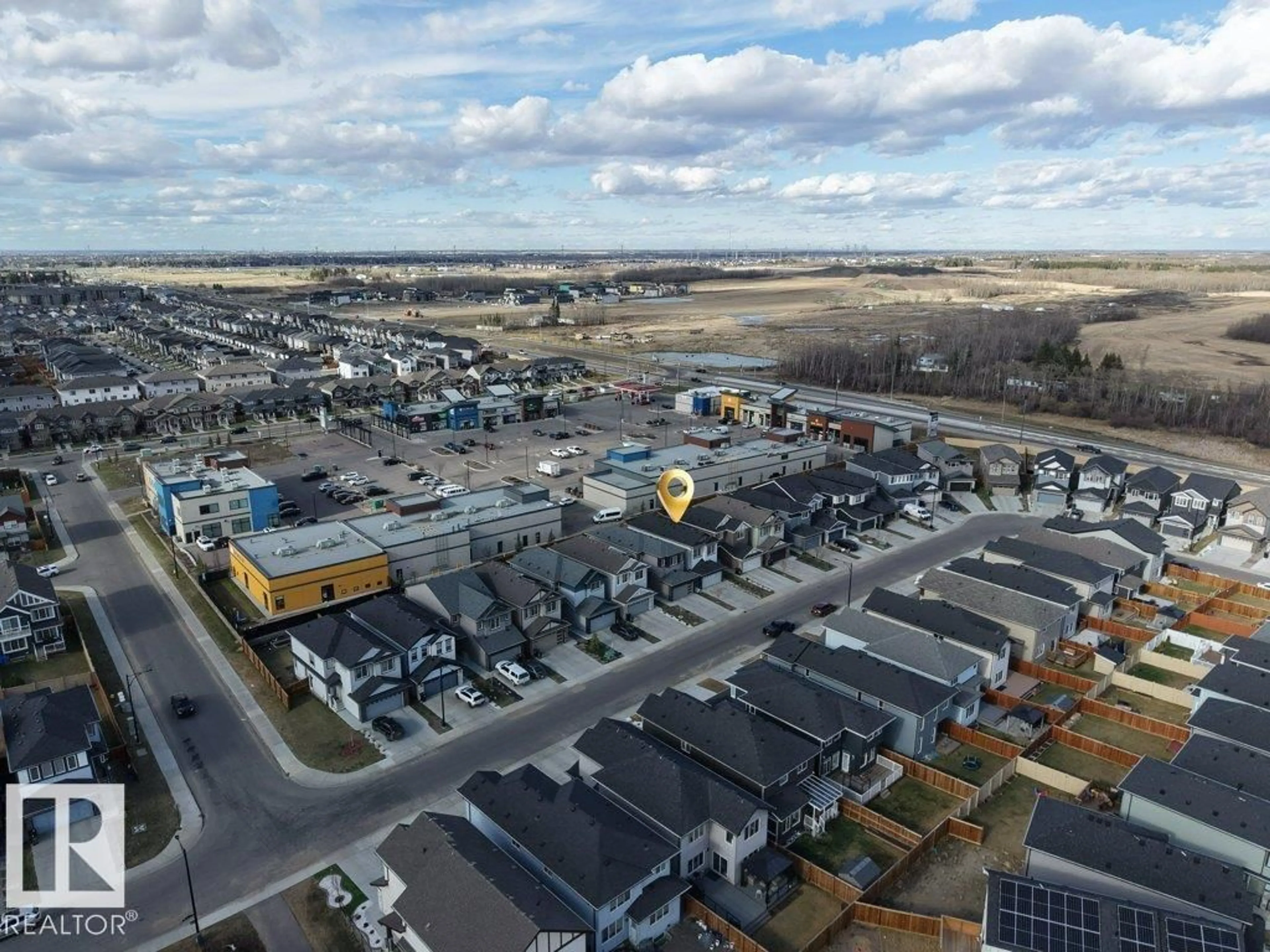 A pic from outside/outdoor area/front of a property/back of a property/a pic from drone, street for 5140 23 AV, Edmonton Alberta T6X2X4