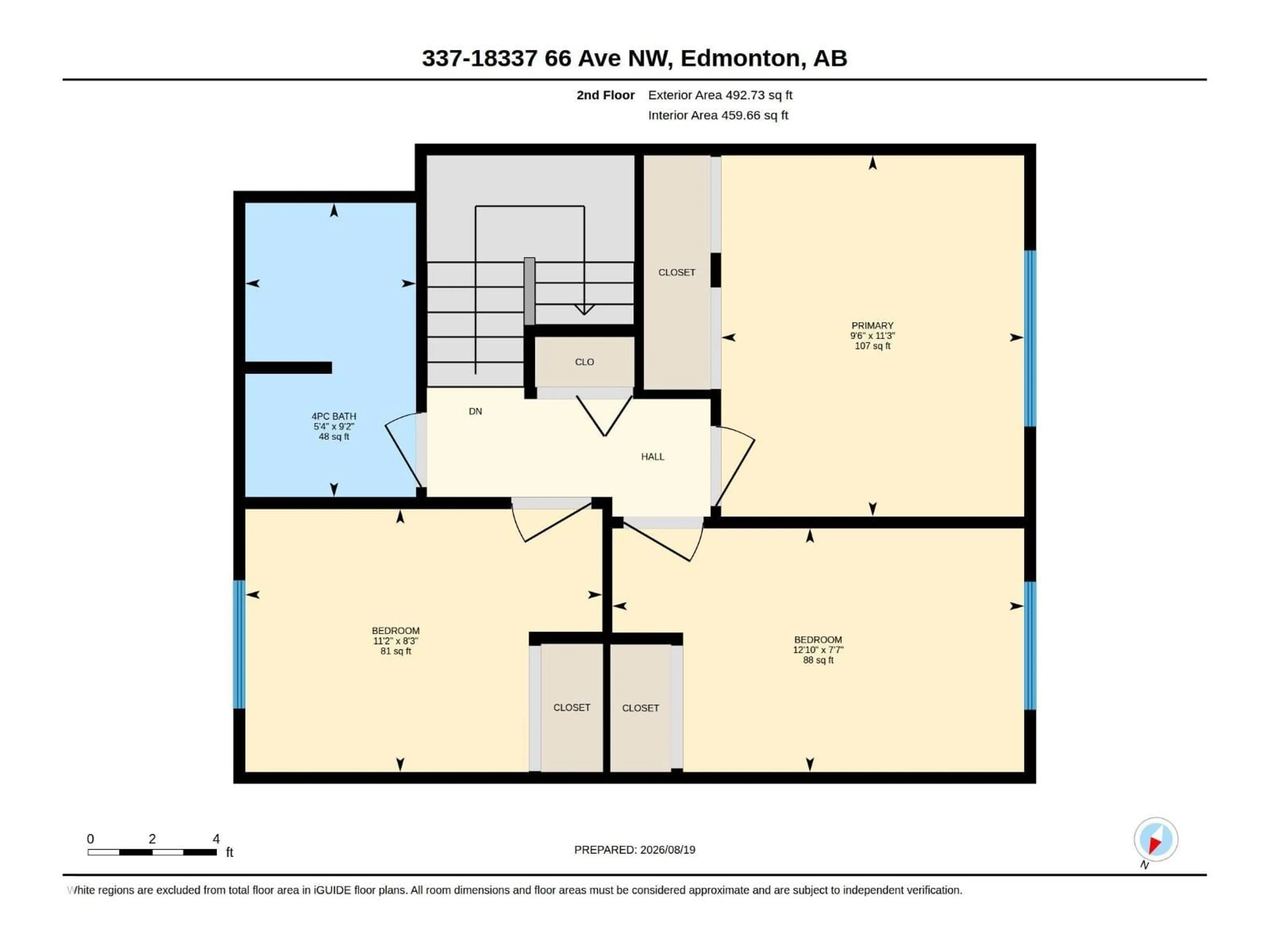 Floor plan for 18337 66 AV, Edmonton Alberta T5T1Z5