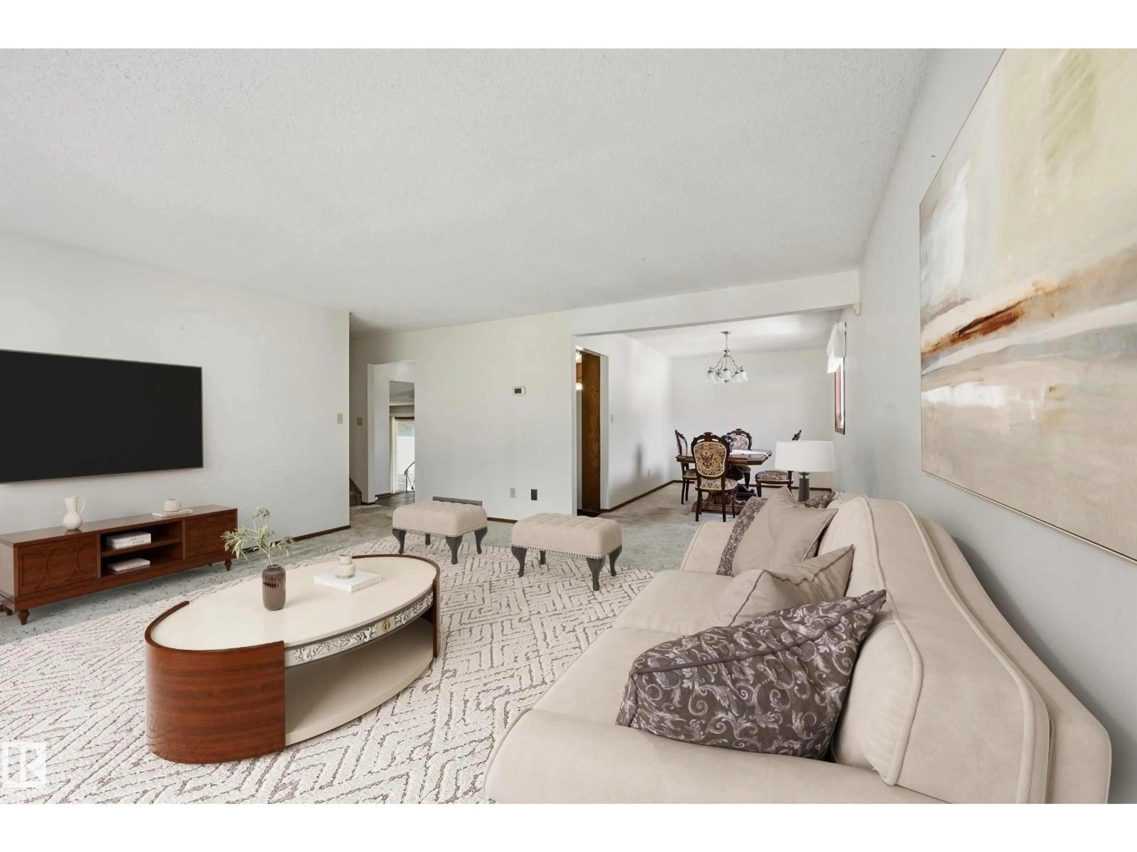 Living room with furniture, unknown for 8119 24 AV, Edmonton Alberta T6K2W2