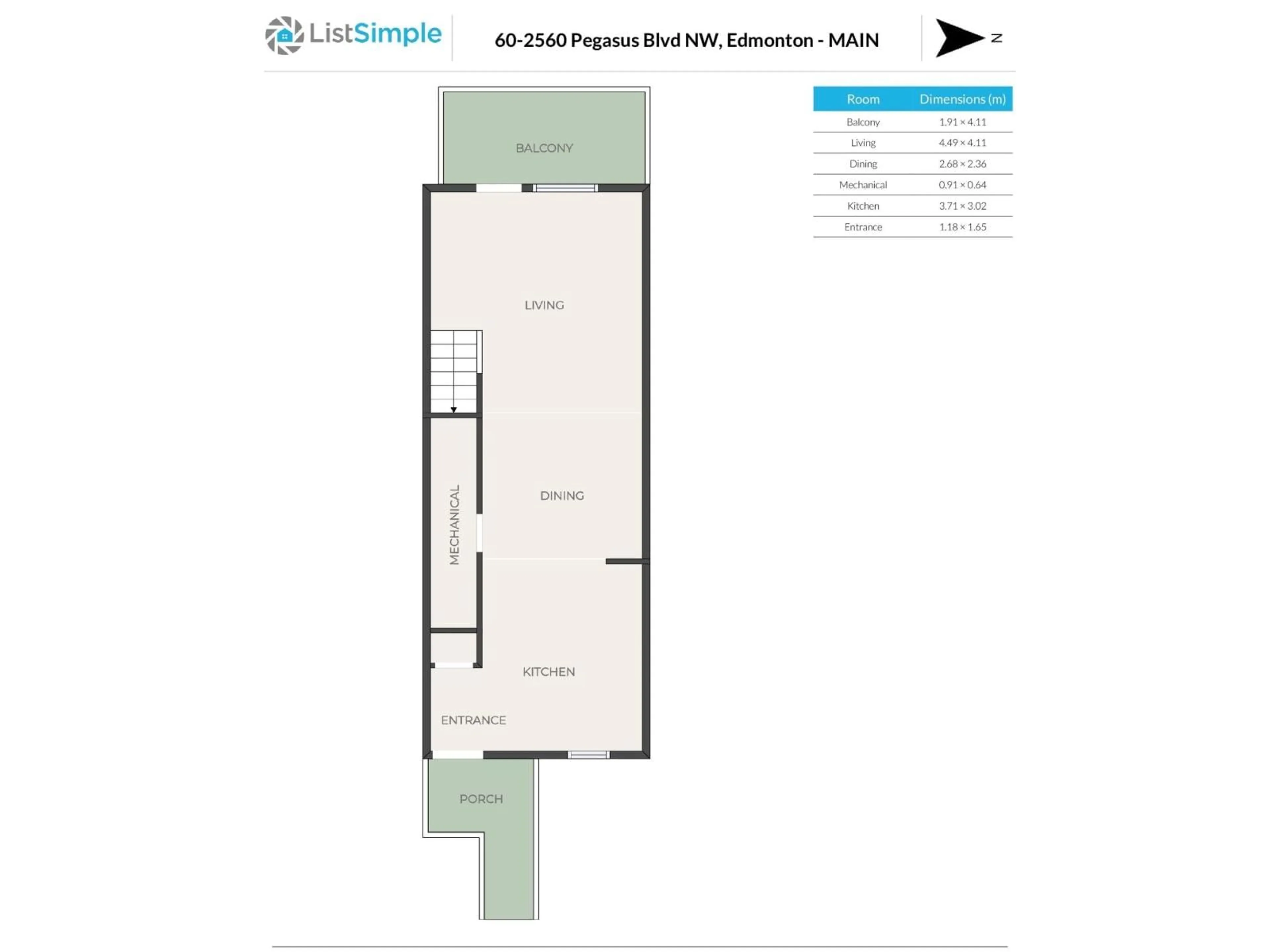 Floor plan for NW - 60 2560 PEGASUS BV, Edmonton Alberta T5E6V4