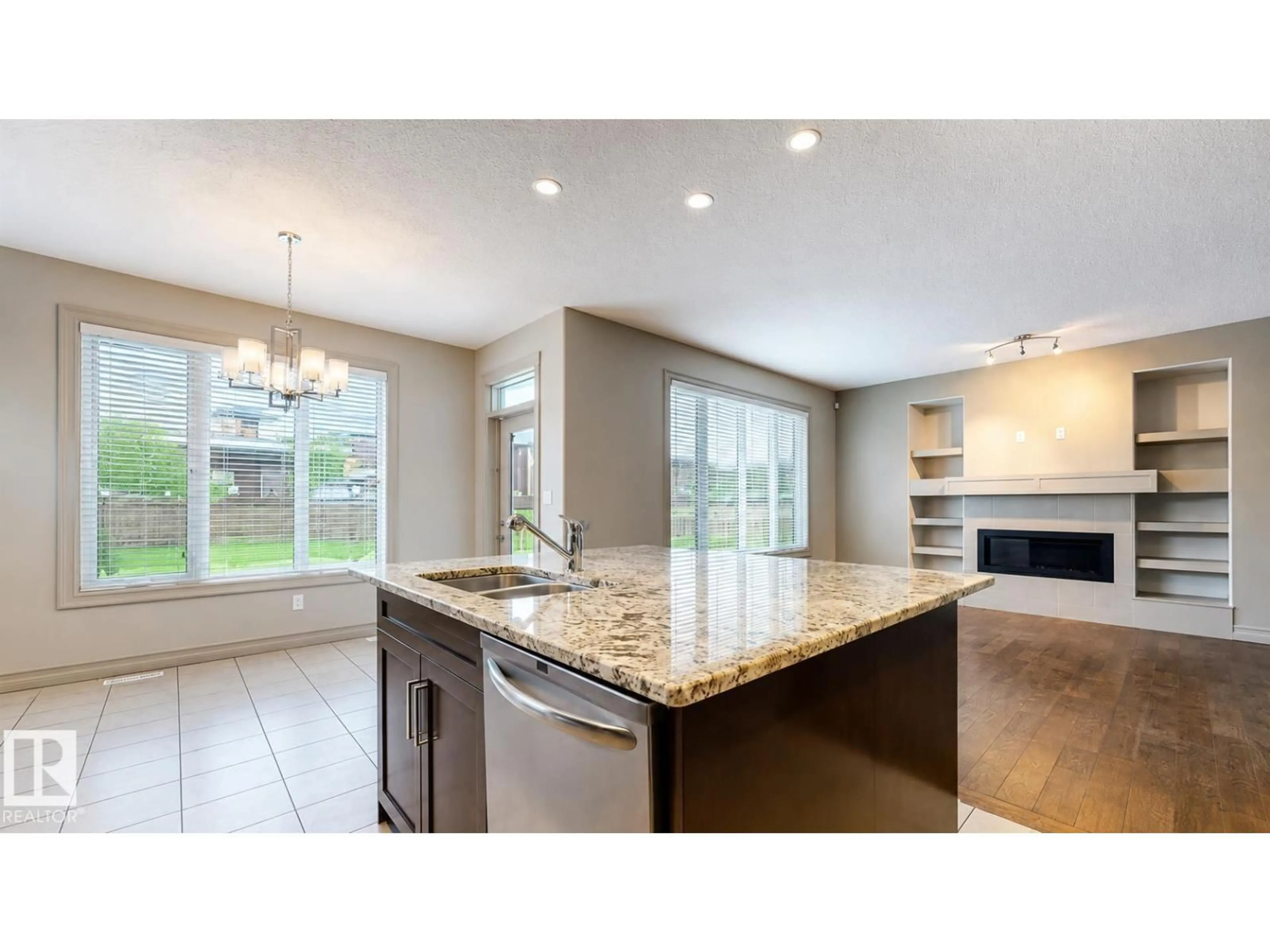 Open concept kitchen, ceramic/tile floor for 885 WINDERMERE WD, Edmonton Alberta T6W2M6