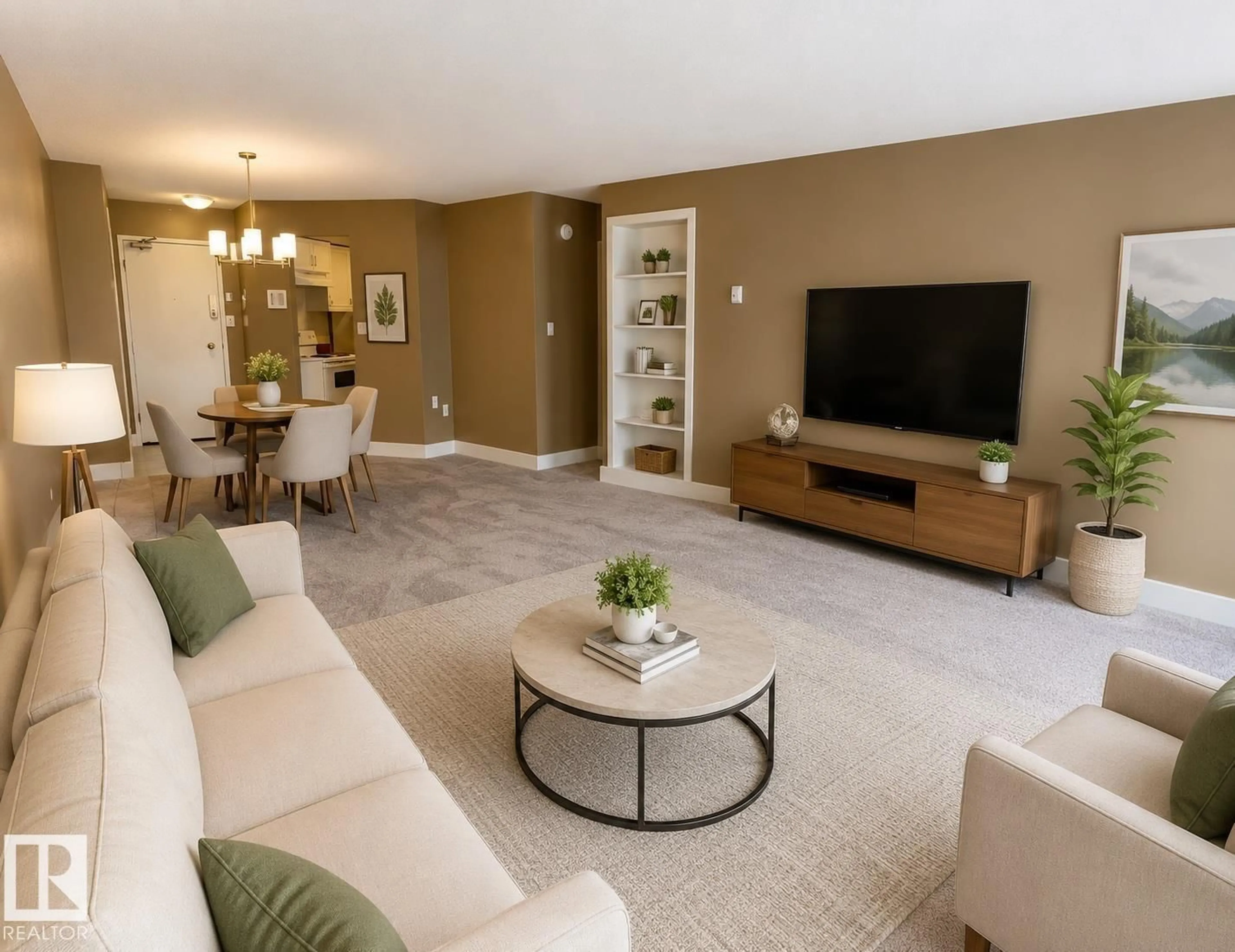 Living room with furniture, unknown for #704 - 10045 117 ST, Edmonton Alberta T5K1W8