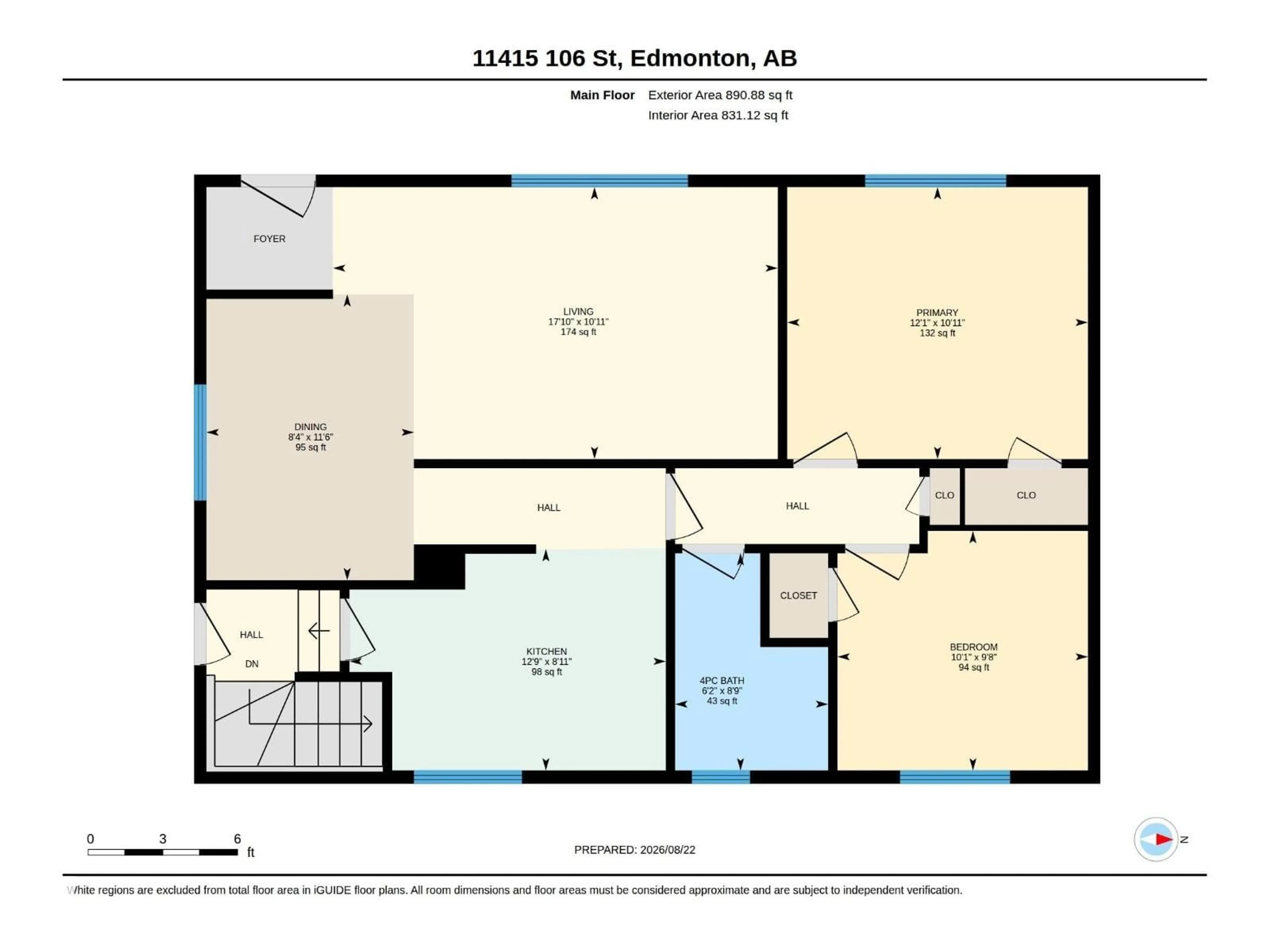 Floor plan for NW - 11415 106 ST, Edmonton Alberta T5G2P8