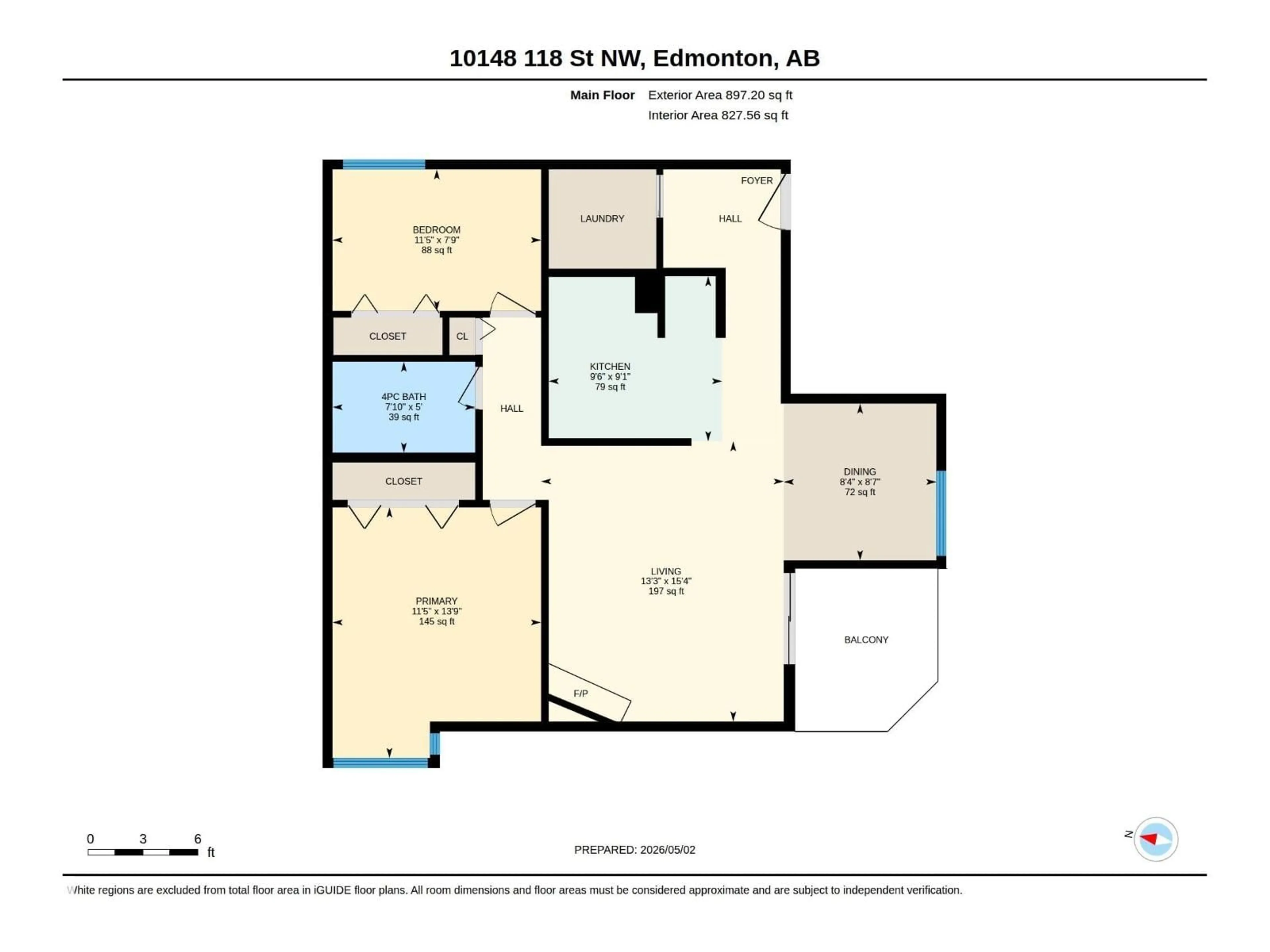 Floor plan for #104 - 10148 118 ST, Edmonton Alberta T5K1Y4