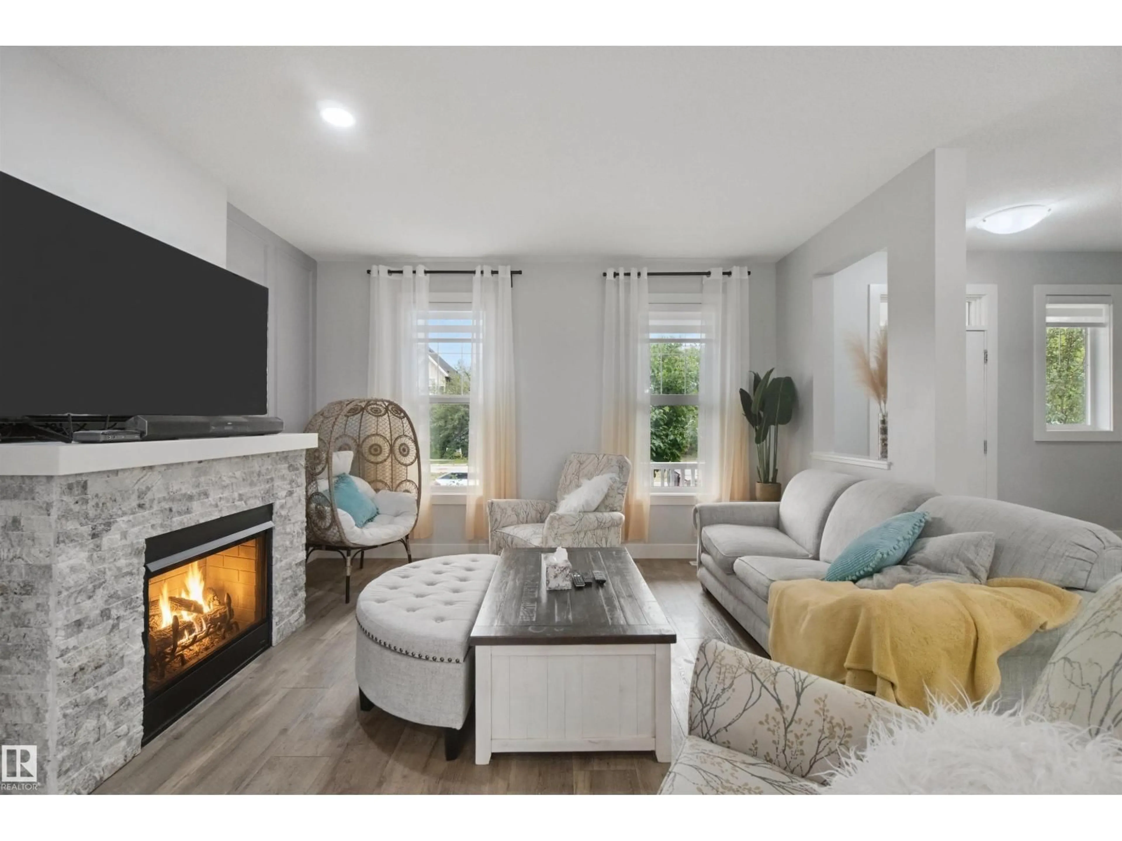 Living room with furniture, unknown for 7603 SUMMERSIDE GRANDE BV, Edmonton Alberta T6X0V2