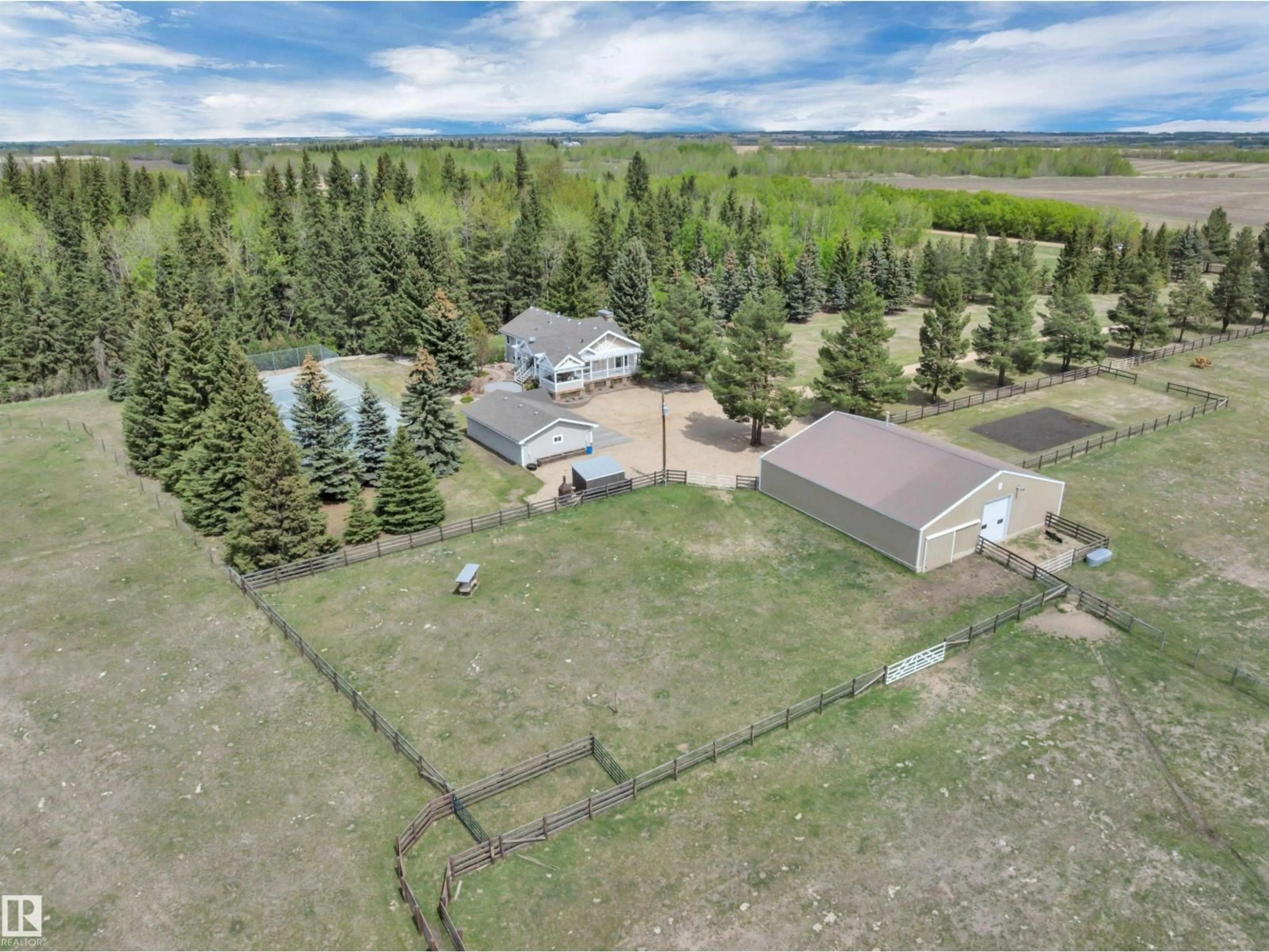 A pic from outside/outdoor area/front of a property/back of a property/a pic from drone, unknown for 233 - 464012 A RGE ROAD ROAD, Rural Wetaskiwin County Alberta T9A1X1