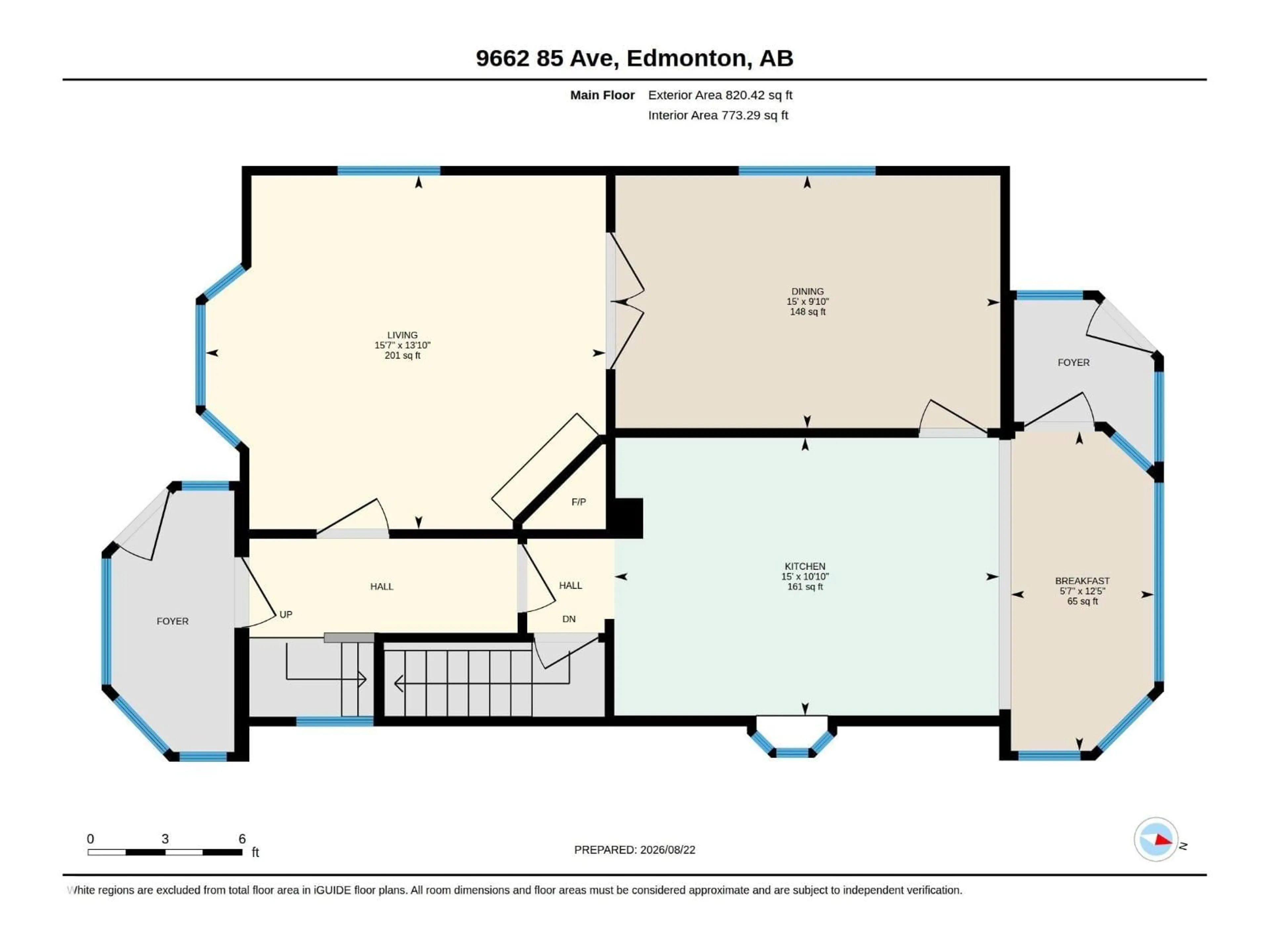 Floor plan for 9662 85 AV, Edmonton Alberta T6C1H4