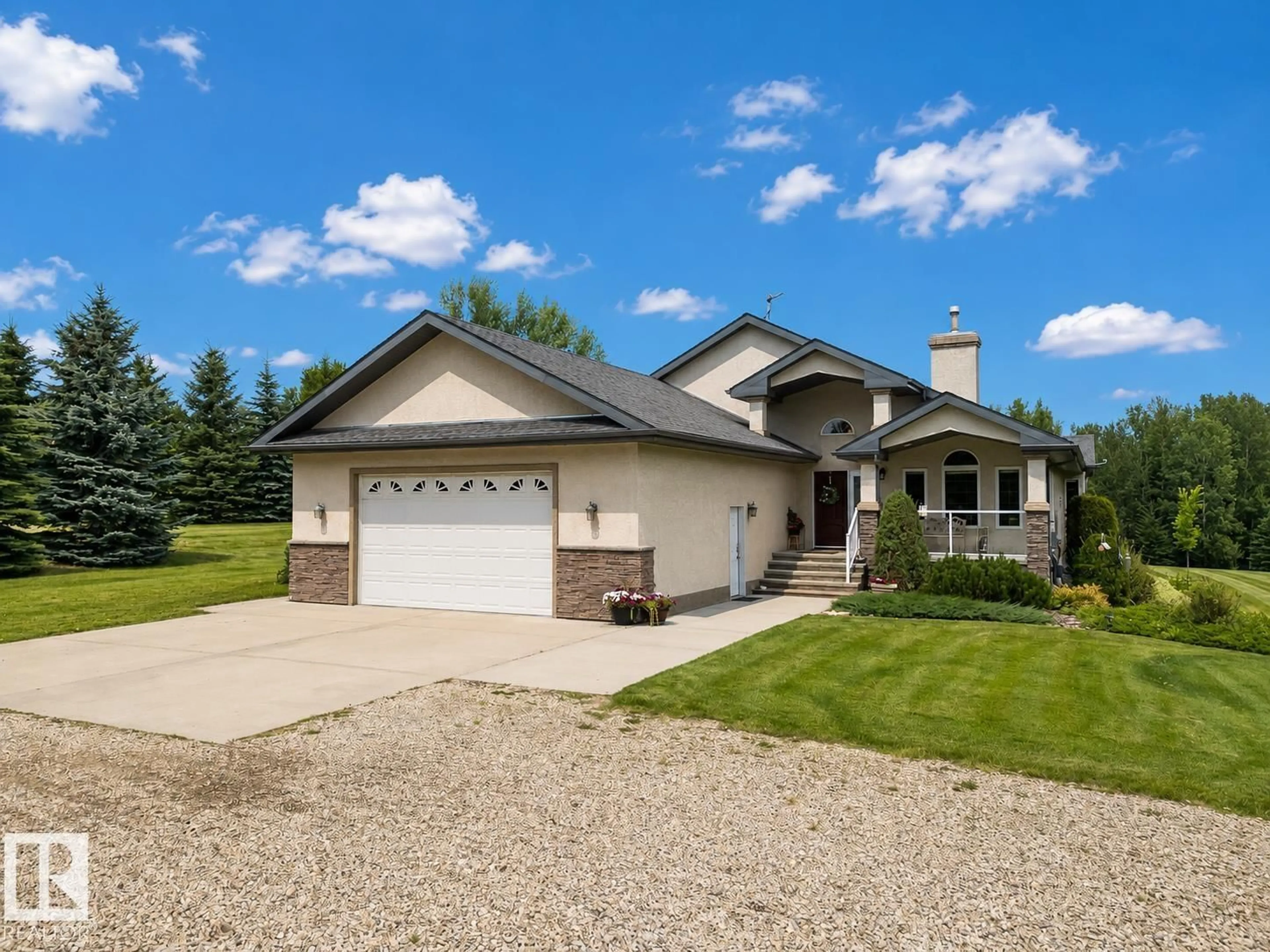 Home with vinyl exterior material, street for #6 - 53009 RGE ROAD 20, Rural Parkland County Alberta T7Y2G8