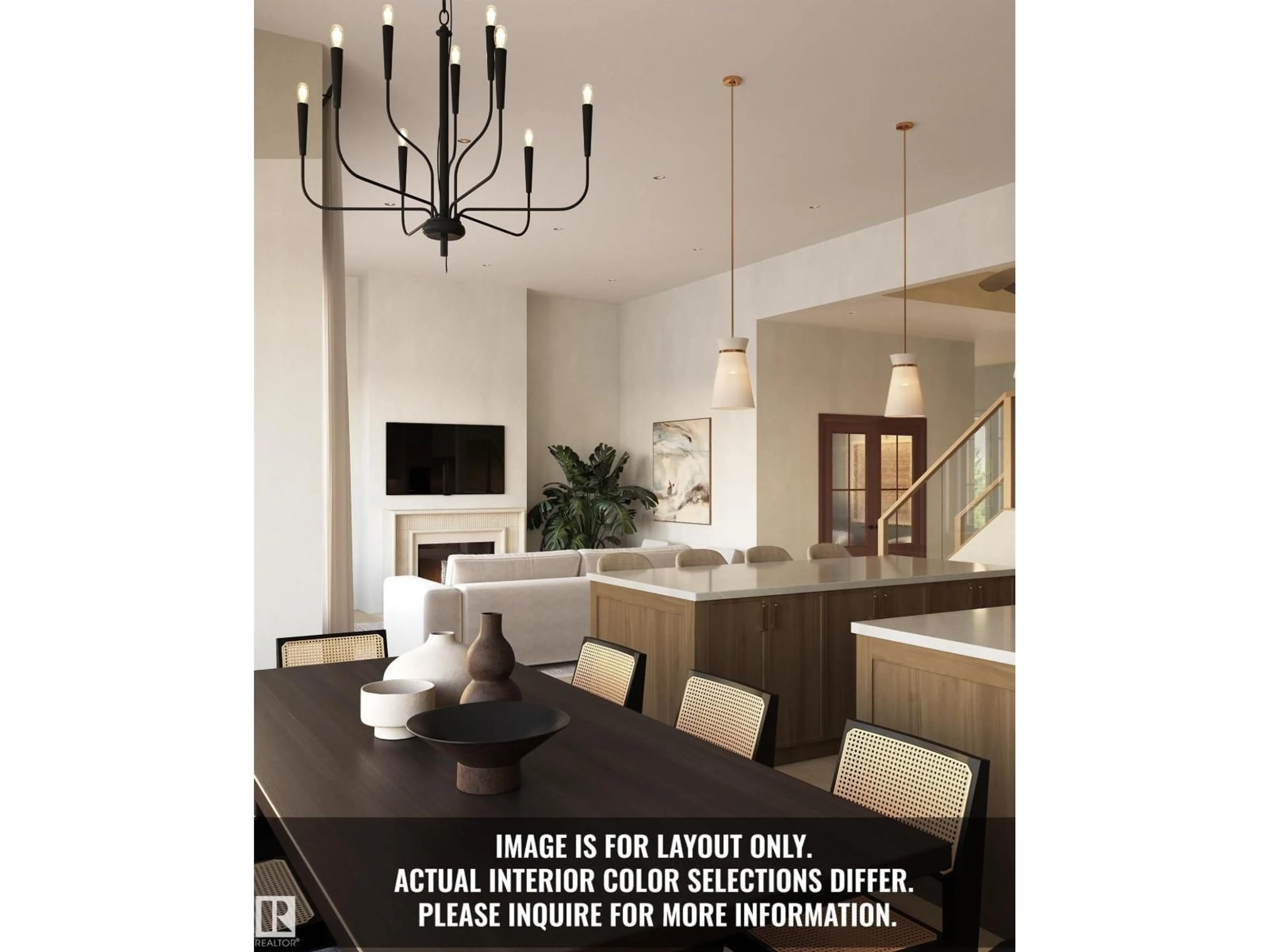 Open concept kitchen, wood/laminate floor for 37 BROOKSIDE DR, Sherwood Park Alberta T8H3B2