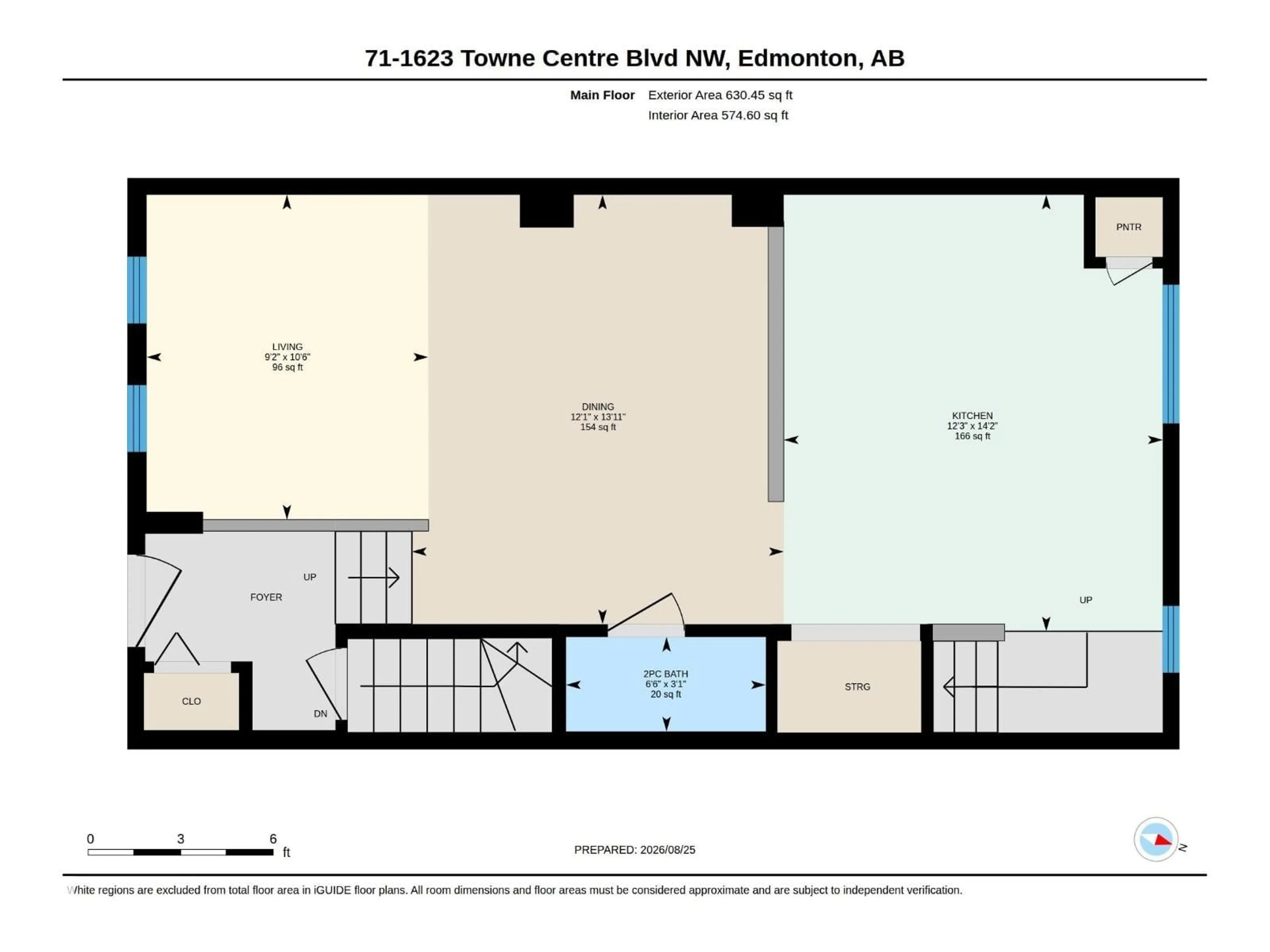 Floor plan for #71 - 1623 TOWNE CENTRE BV, Edmonton Alberta T6R0S3