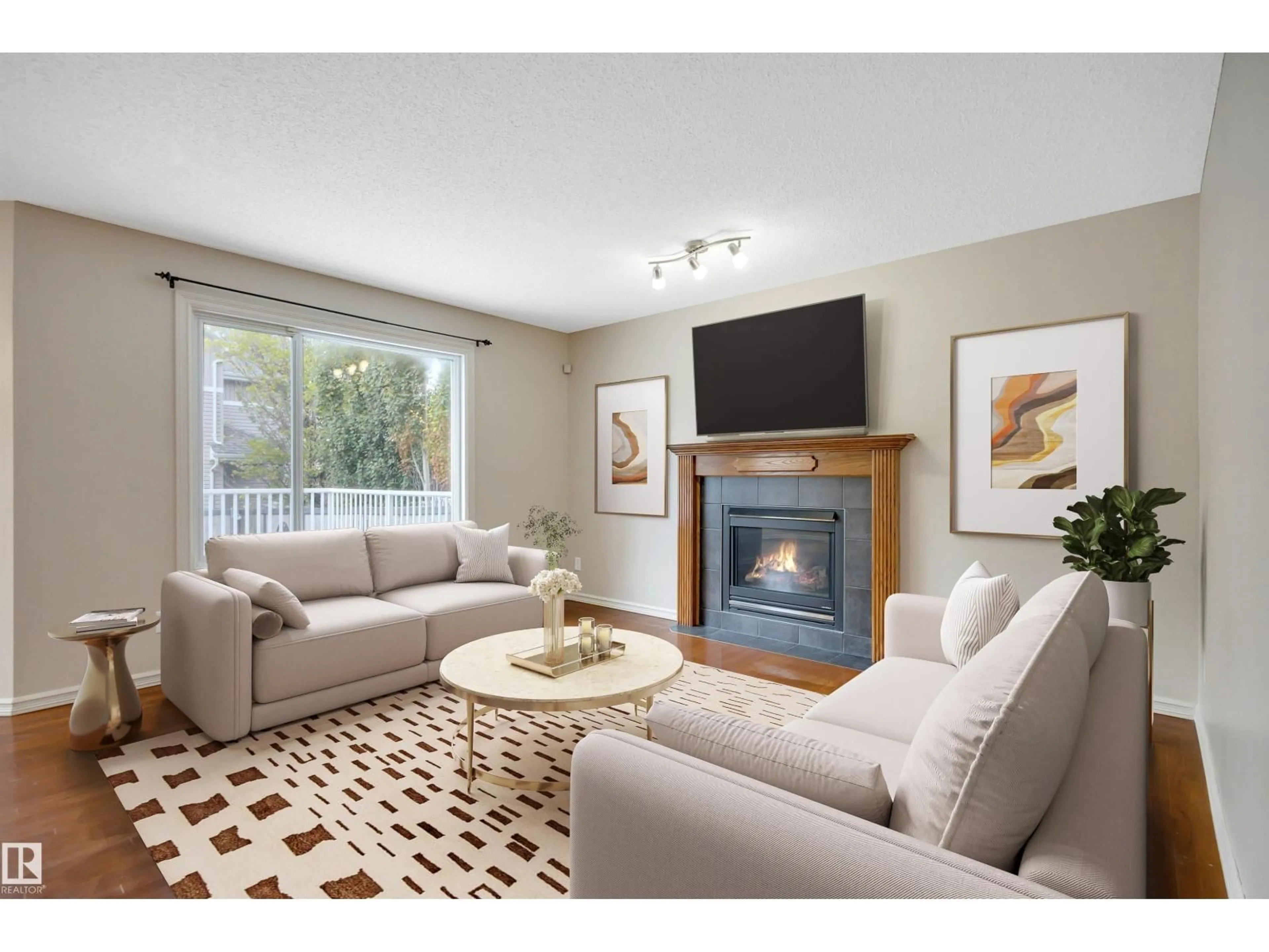 Living room with furniture, unknown for SW - 3080 SPENCE WD, Edmonton Alberta T6X0A5