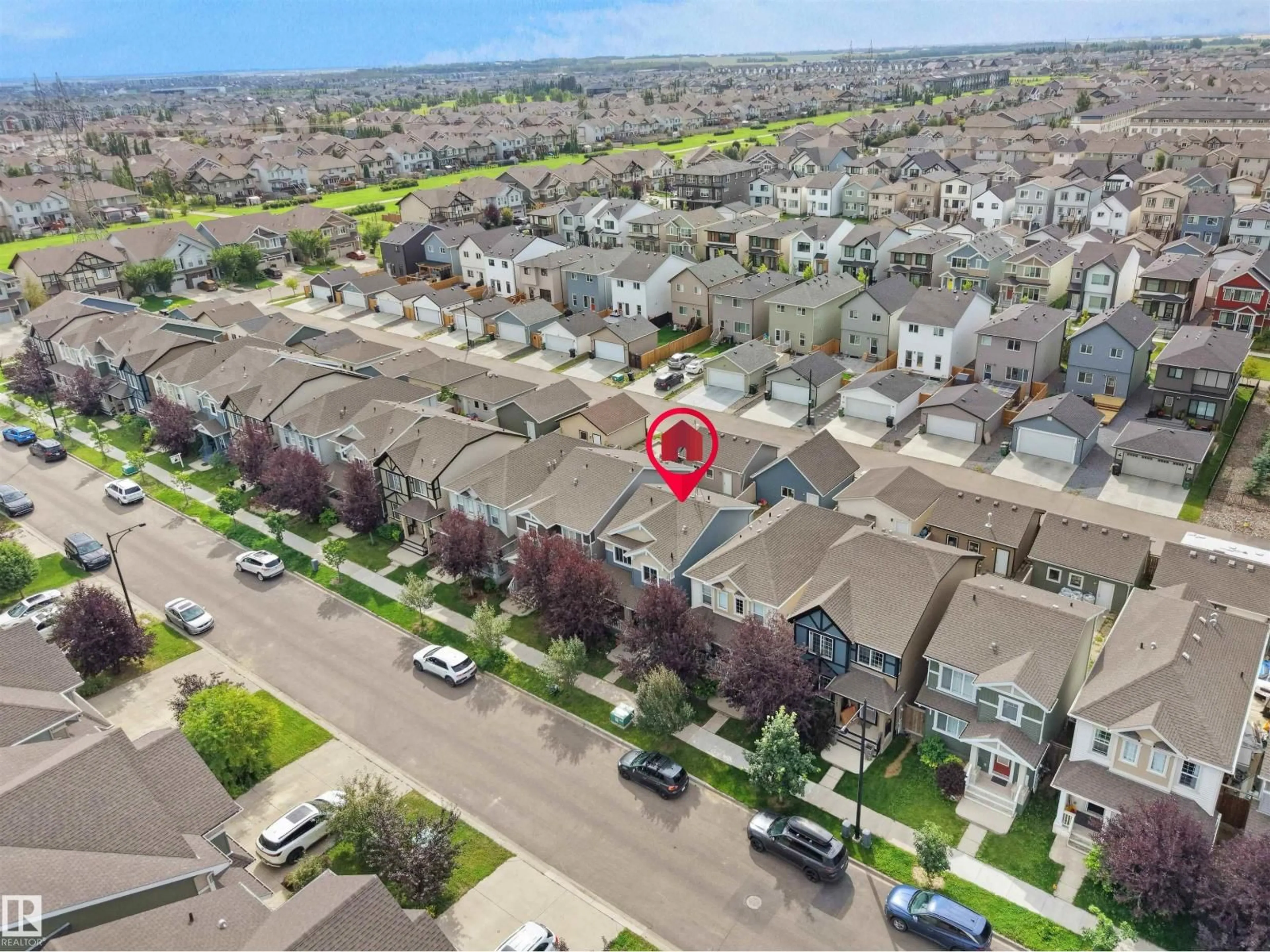 A pic from outside/outdoor area/front of a property/back of a property/a pic from drone, street for GR SW - 2787 COUGHLAN GREEN, Edmonton Alberta T6W0Y8