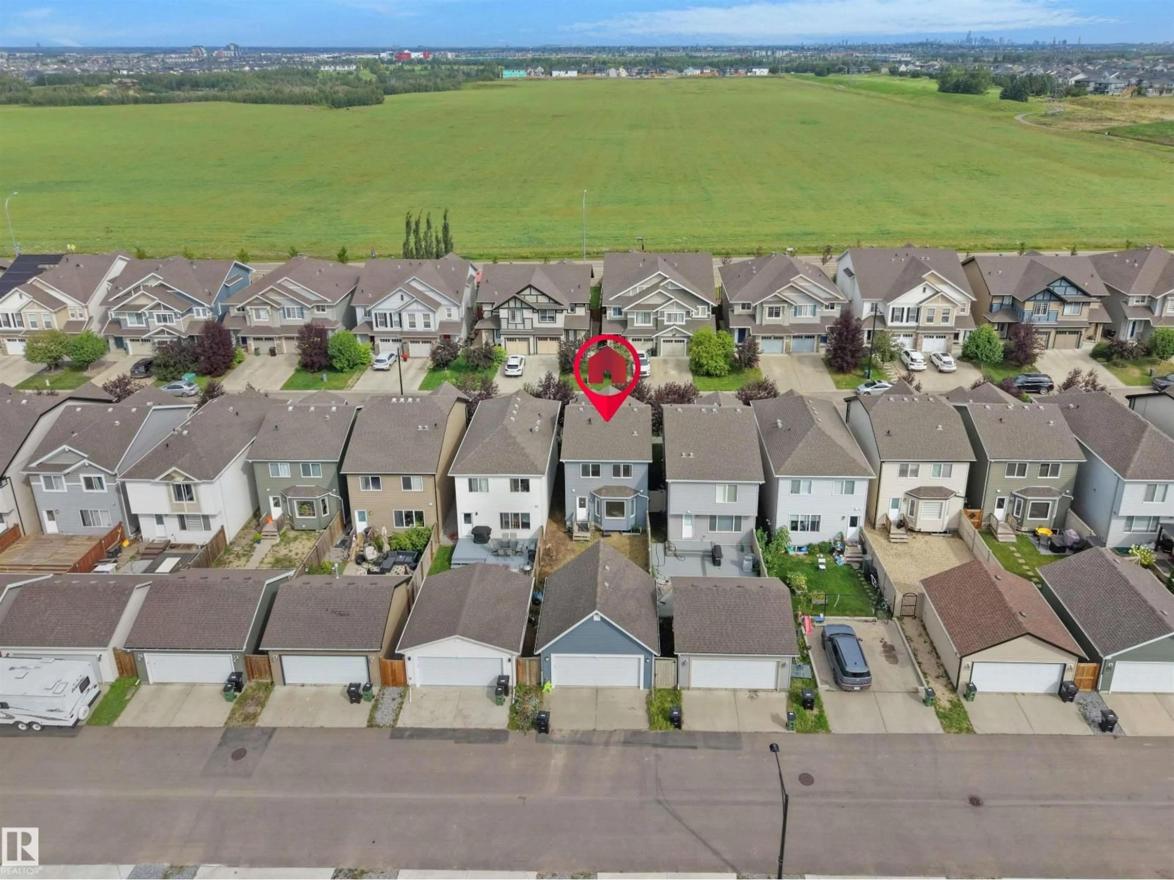 A pic from outside/outdoor area/front of a property/back of a property/a pic from drone, street for GR SW - 2787 COUGHLAN GREEN, Edmonton Alberta T6W0Y8