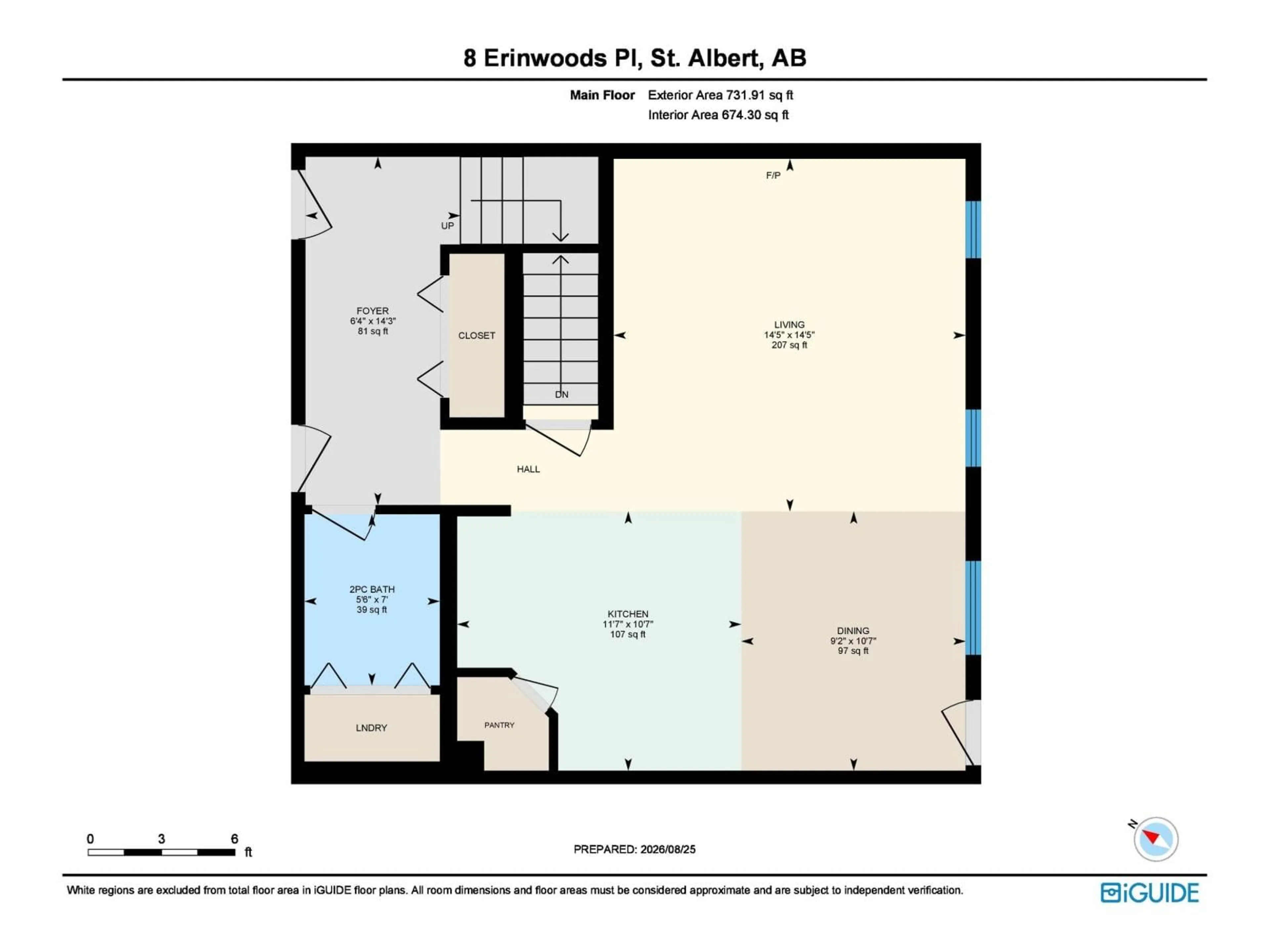 Floor plan for 8 ERINWOODS PL, St. Albert Alberta T8N7B2