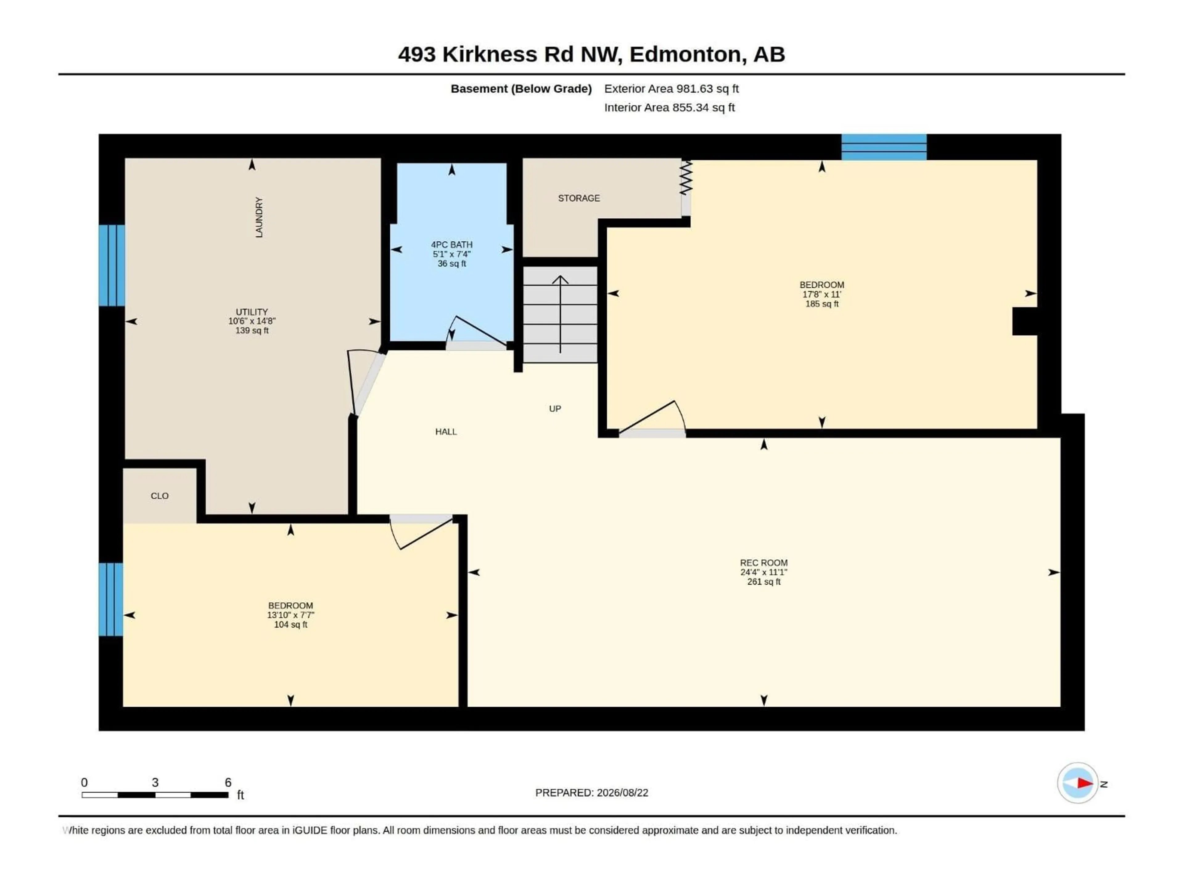 Floor plan for 493 KIRKNESS RD, Edmonton Alberta T5Y2J1