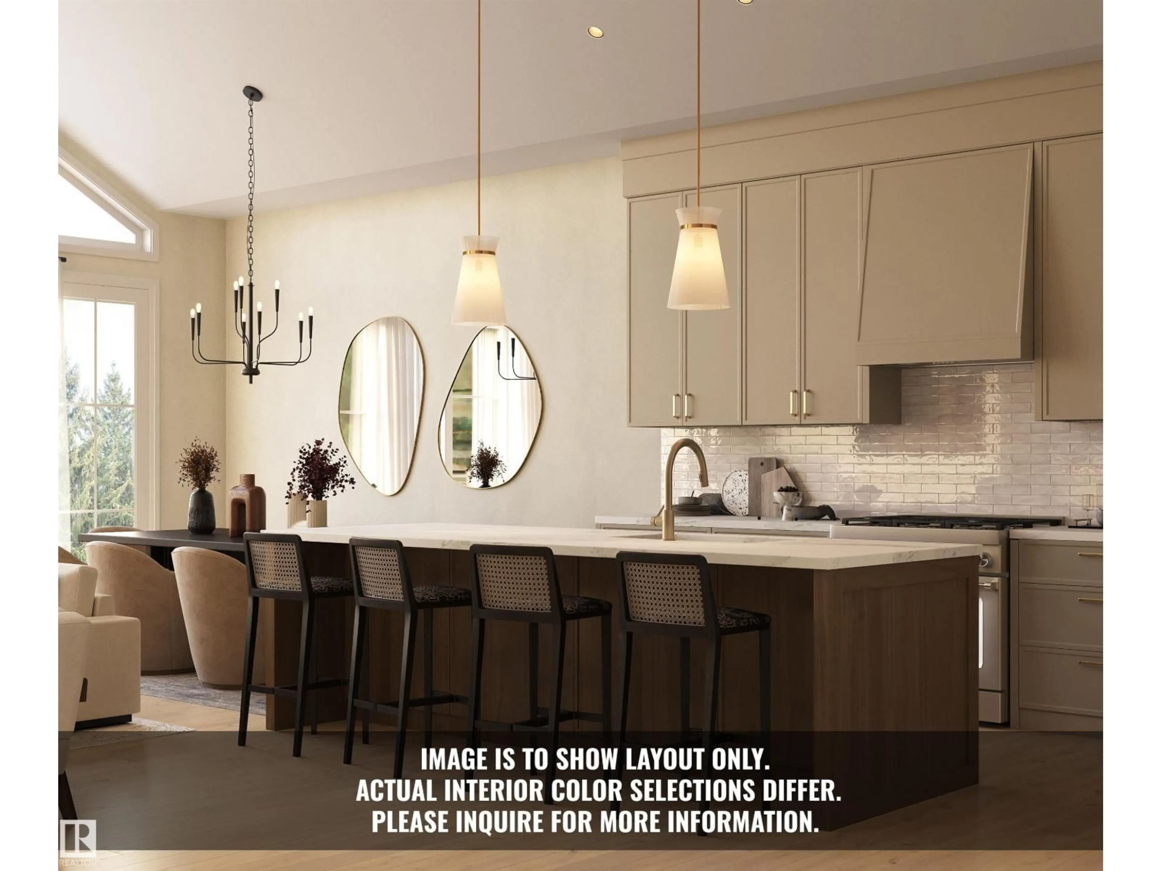 Open concept kitchen, ceramic/tile floor for 33 BROOKSIDE DR, Sherwood Park Alberta T8H3B2