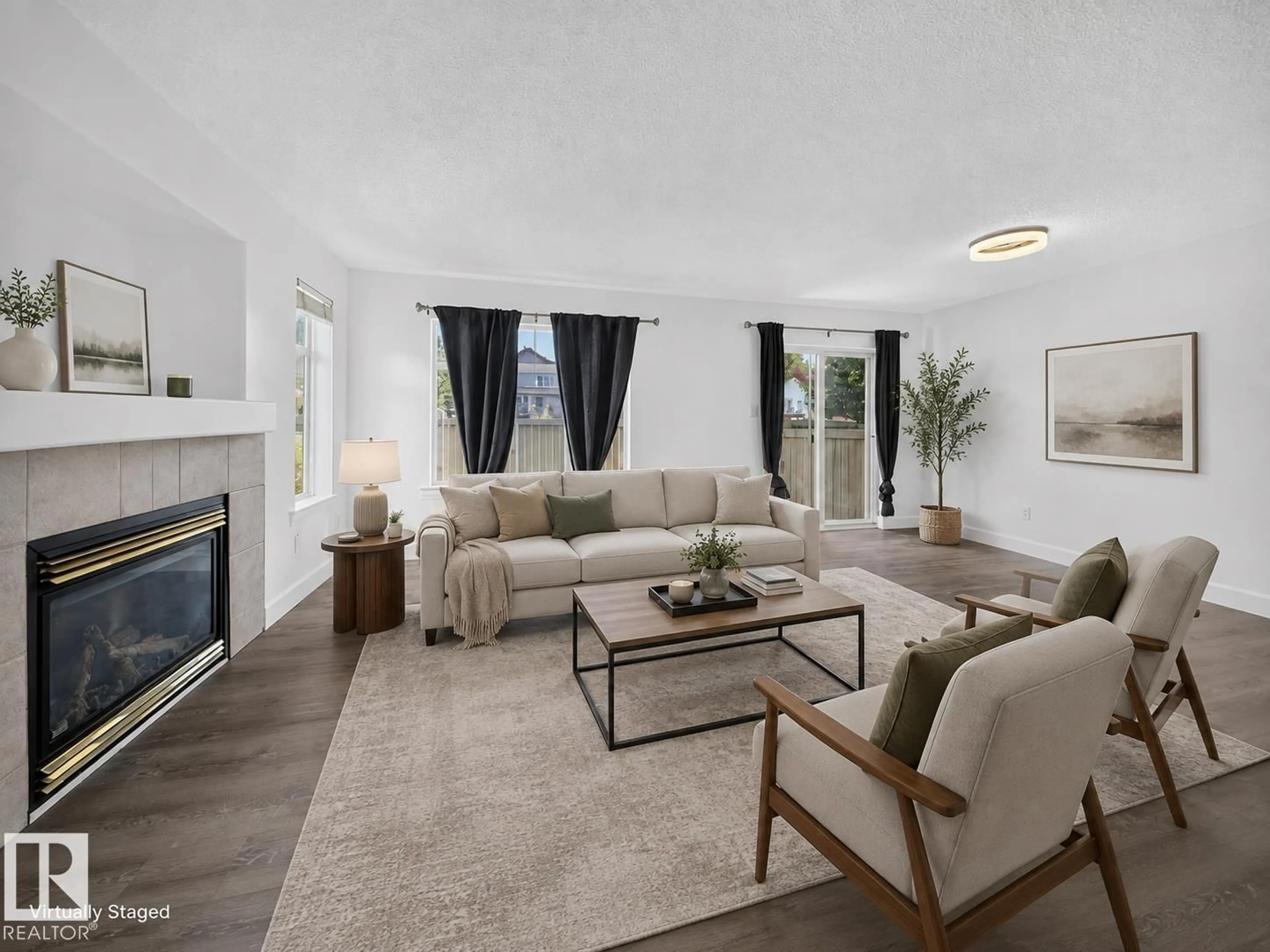 Living room with furniture, unknown for 30 - 47 LEVASSEUR RD, St. Albert Alberta T8N7A4