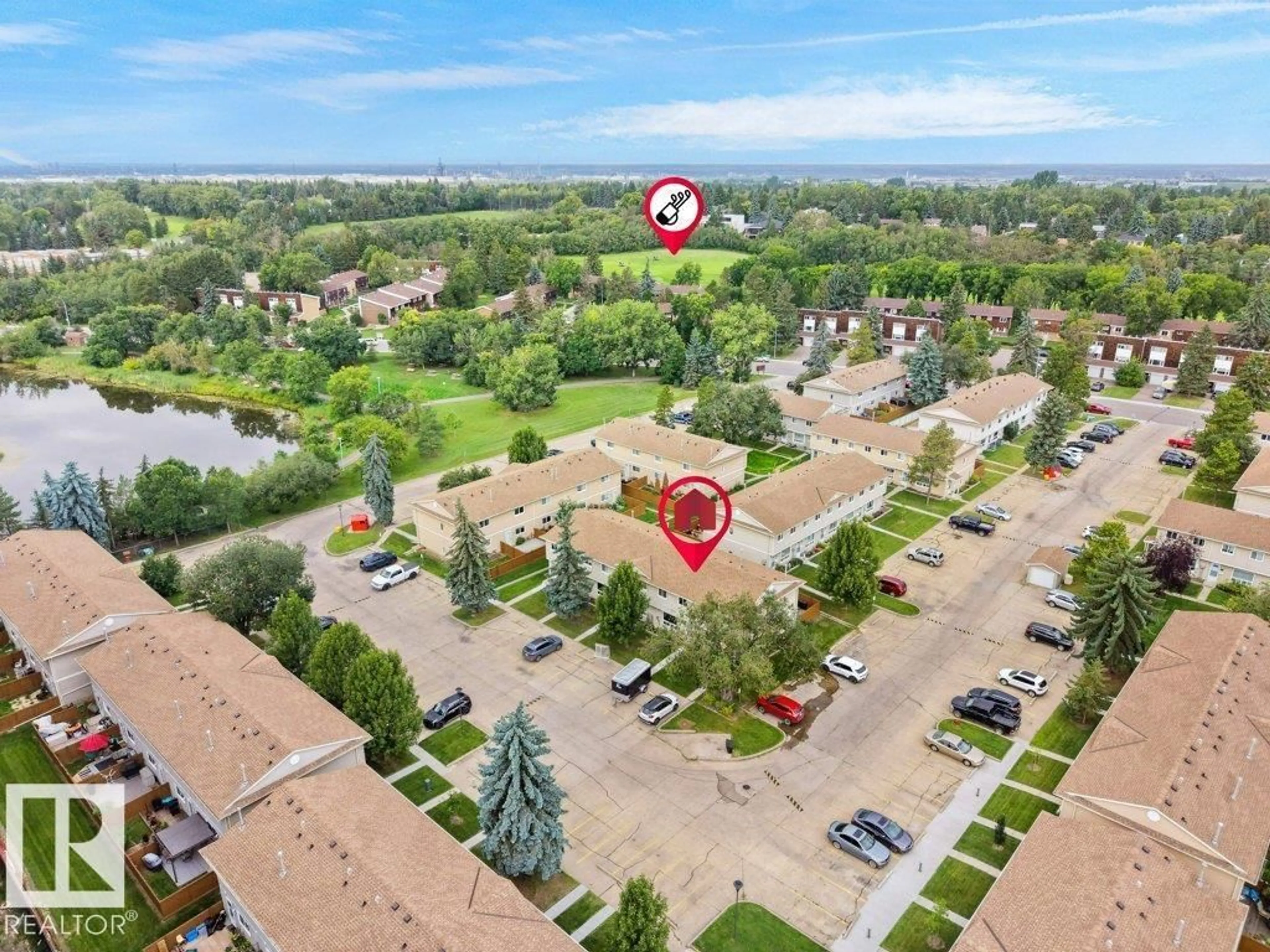 A pic from outside/outdoor area/front of a property/back of a property/a pic from drone, street for #54 - 2131 OAK ST, Sherwood Park Alberta T8A4W9