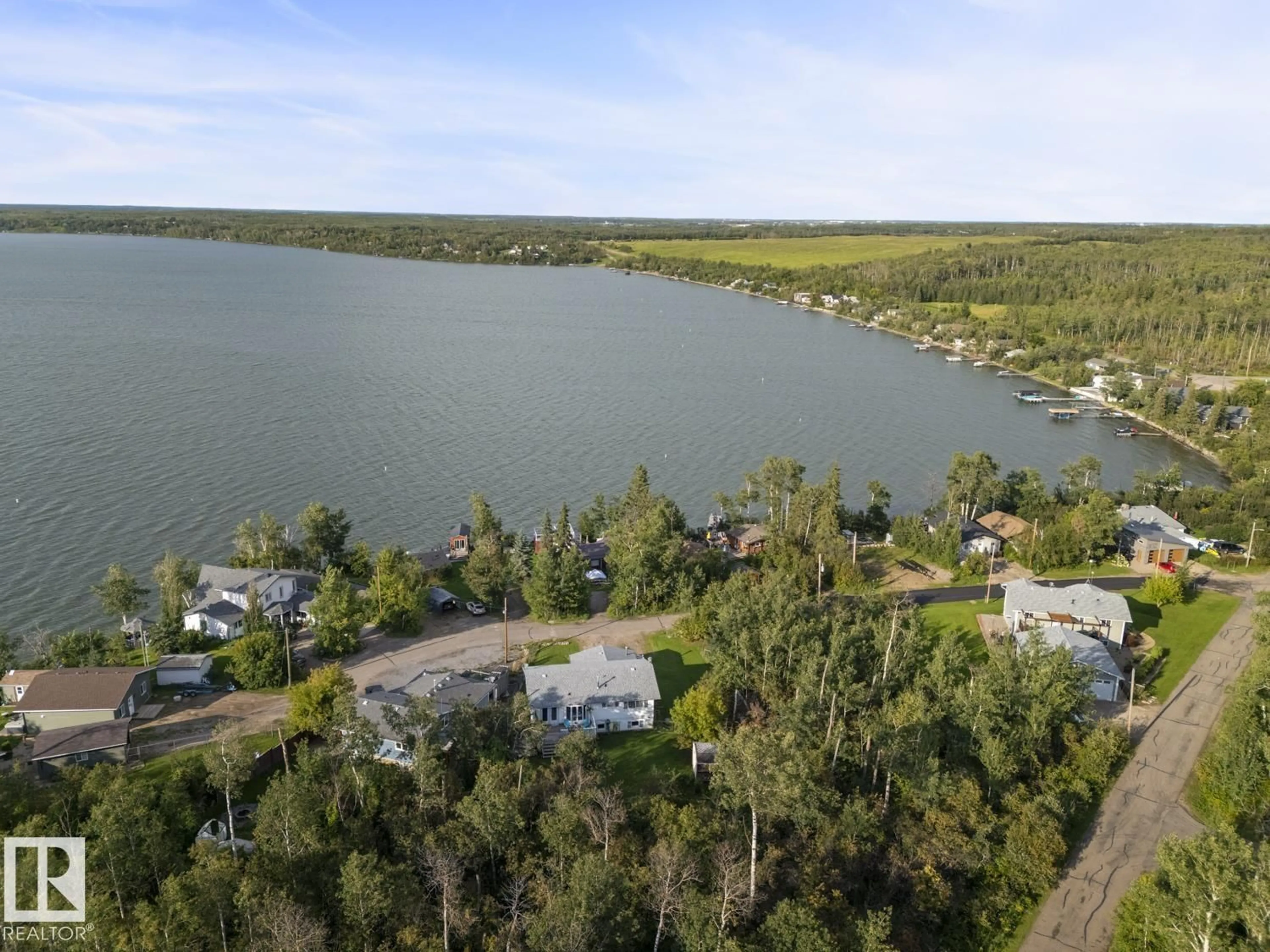 A pic from outside/outdoor area/front of a property/back of a property/a pic from drone, water/lake/river/ocean view for 315 PERCH CL, Rural Bonnyville M.D. Alberta T9N2J6