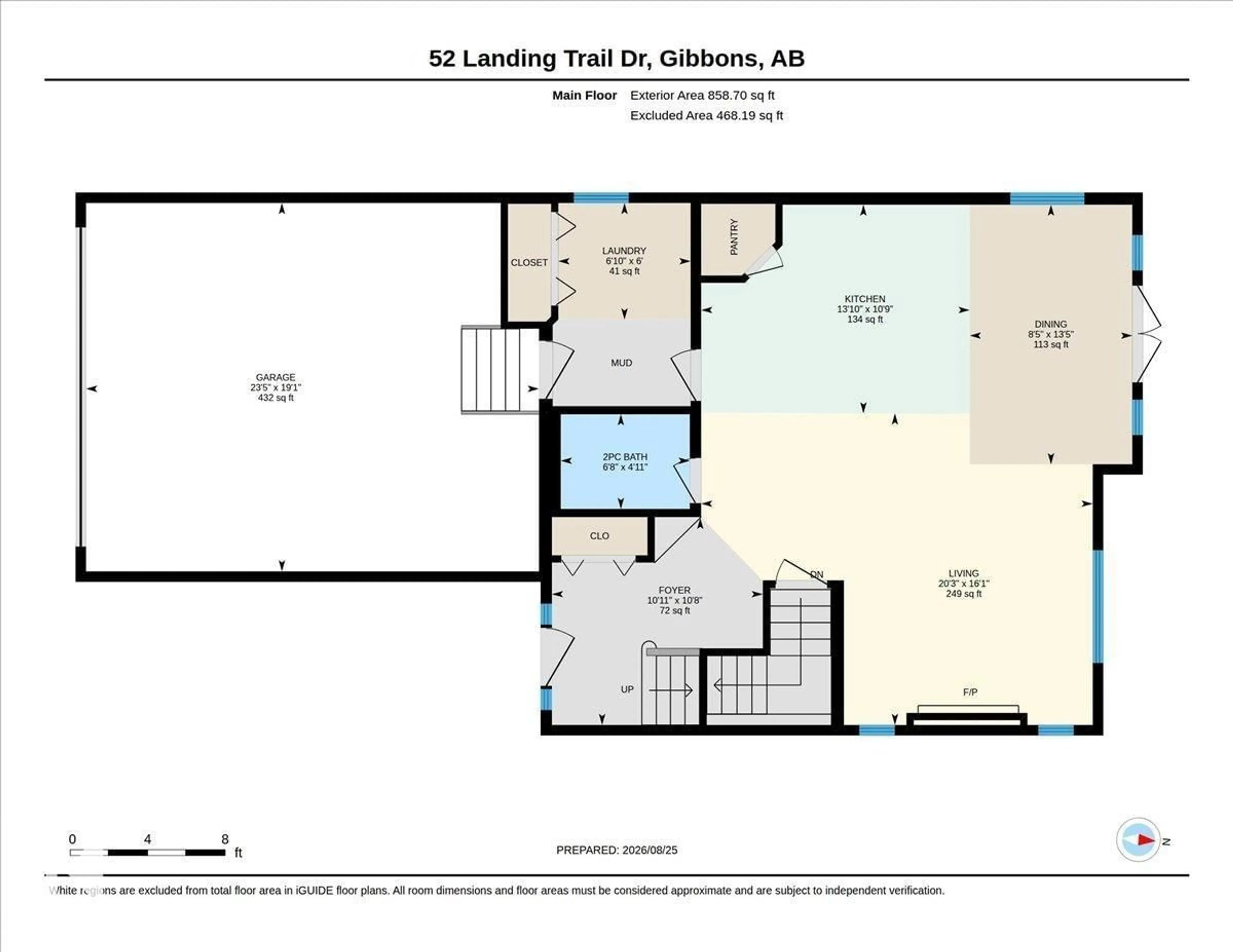 Floor plan for 52 LANDING TRAIL DR, Gibbons Alberta T0A1N0