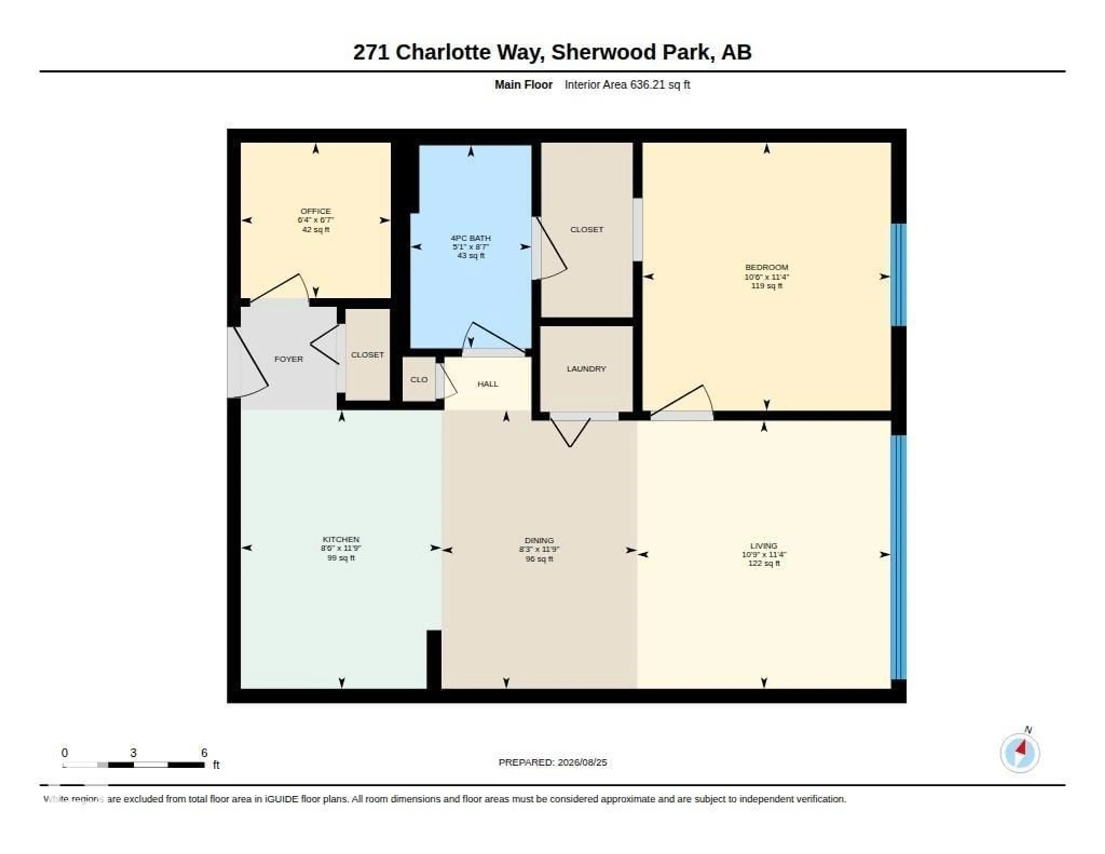 Floor plan for #102 - 271 CHARLOTTE WY, Sherwood Park Alberta T8H0N9
