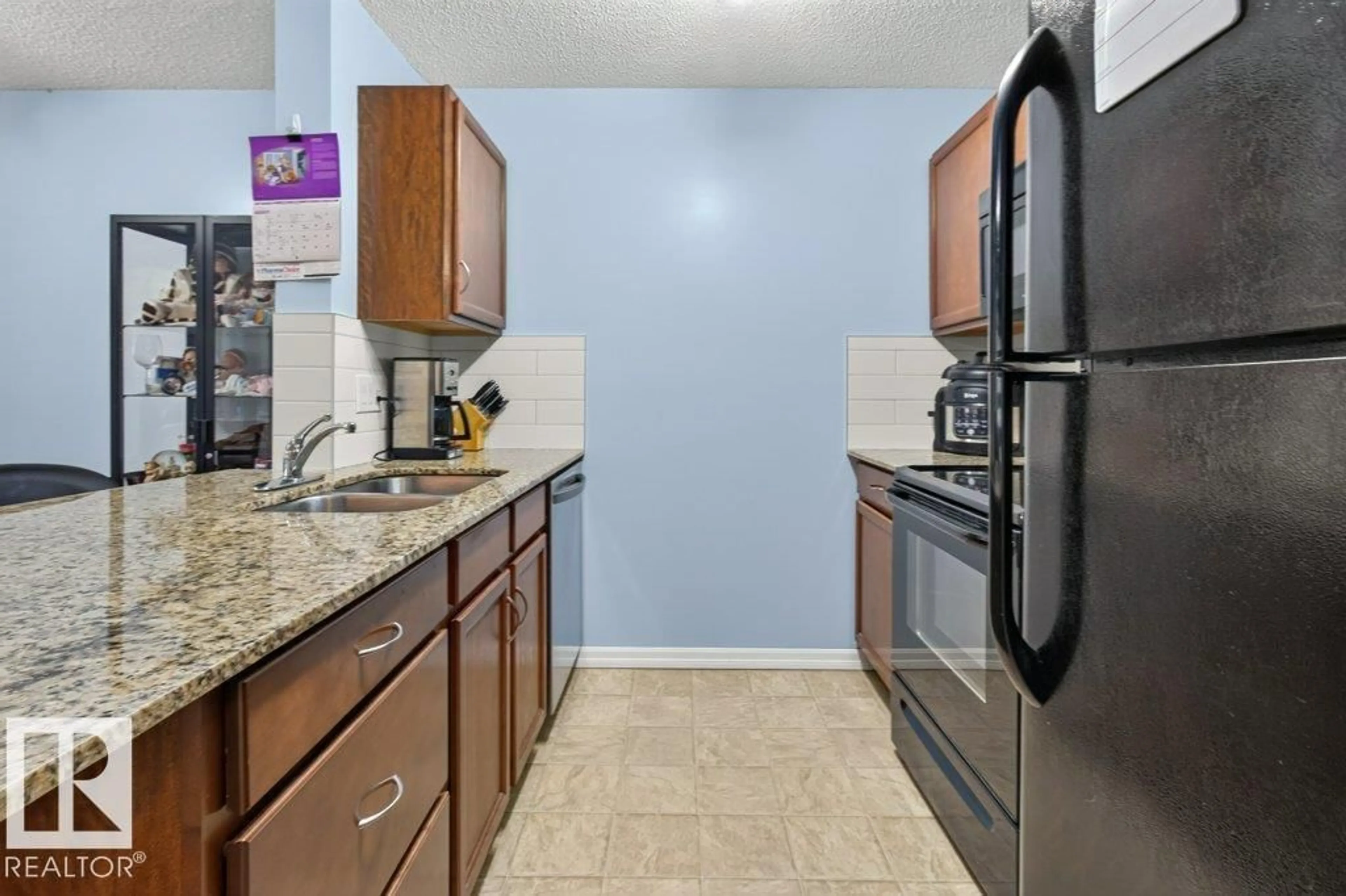 Standard kitchen, ceramic/tile floor for #102 - 271 CHARLOTTE WY, Sherwood Park Alberta T8H0N9
