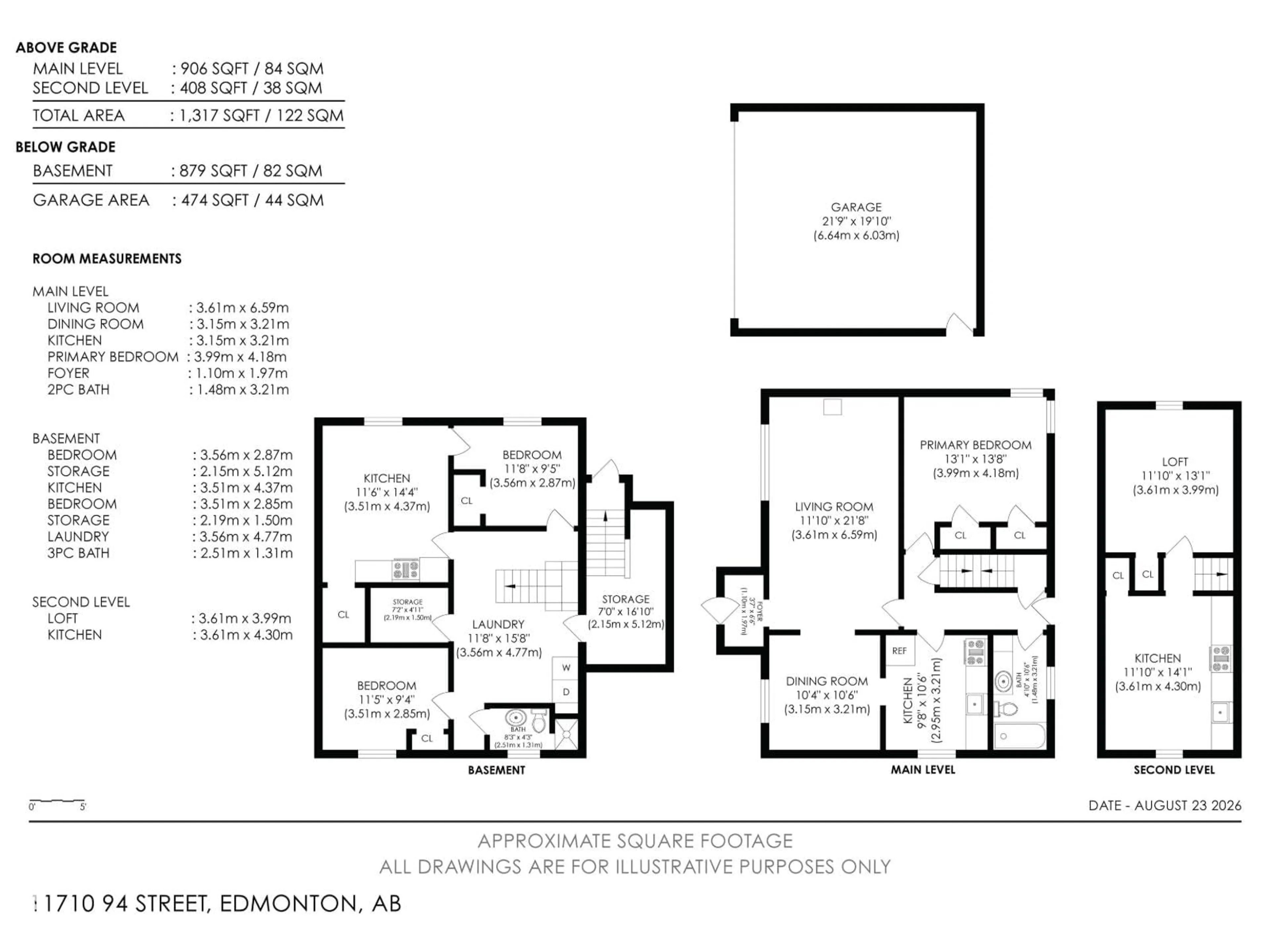 Floor plan for 11710 94 STREET, Edmonton Alberta T5G1J2