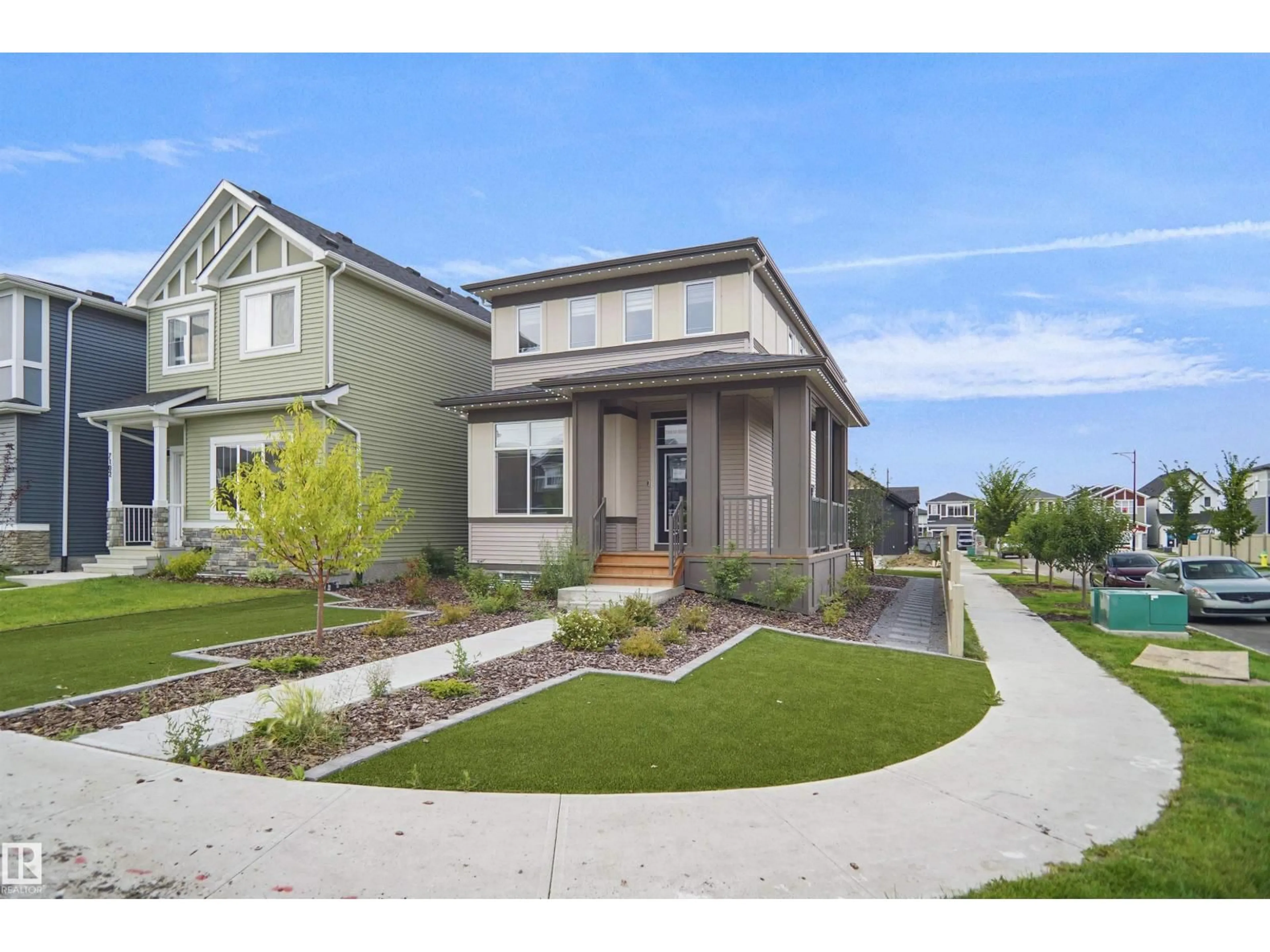 Home with vinyl exterior material, street for 7100 51 AV, Beaumont Alberta T4X3E5