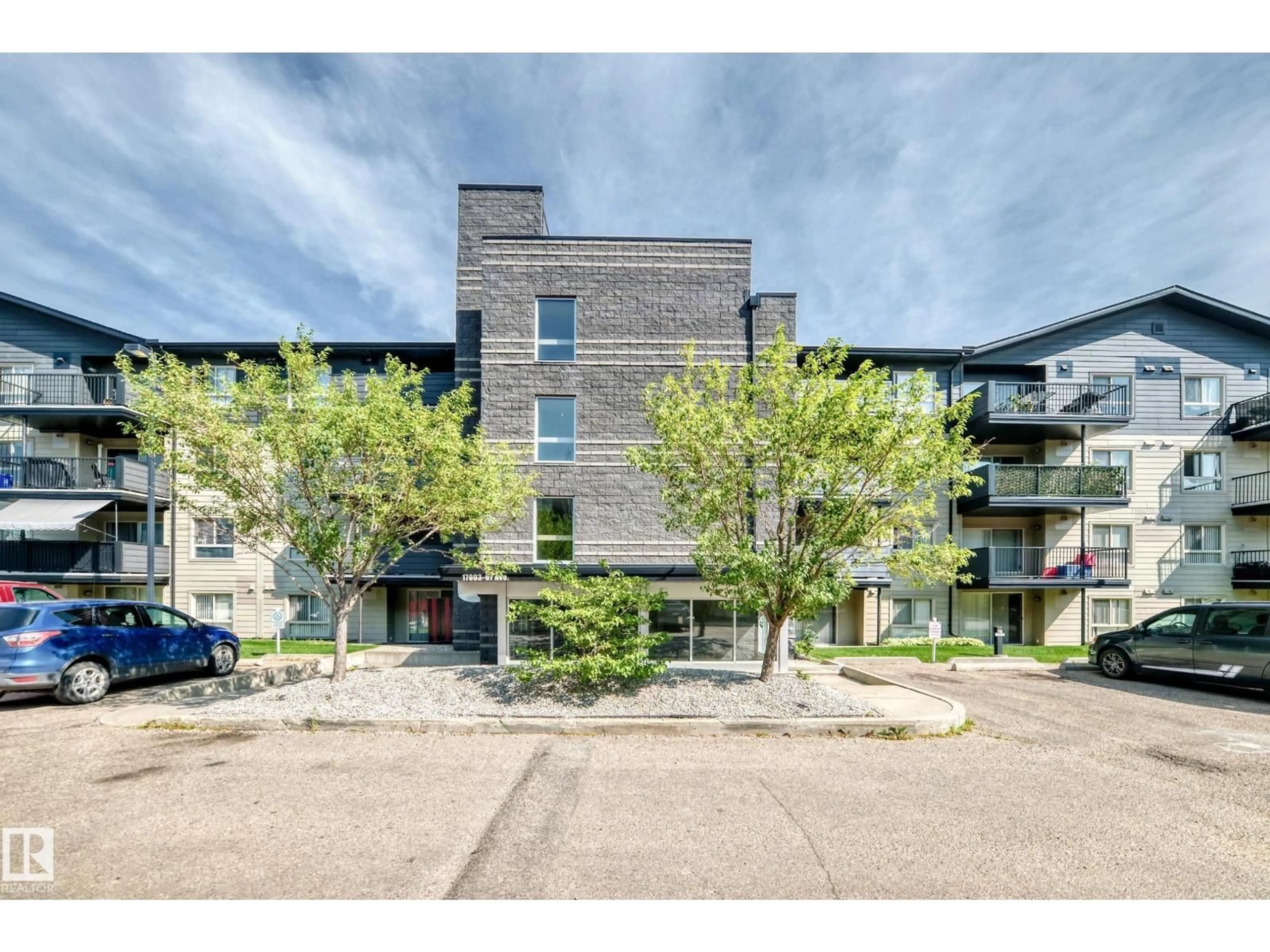 A pic from outside/outdoor area/front of a property/back of a property/a pic from drone, unknown for #216 - 17003 67 AV, Edmonton Alberta T5T6Y5