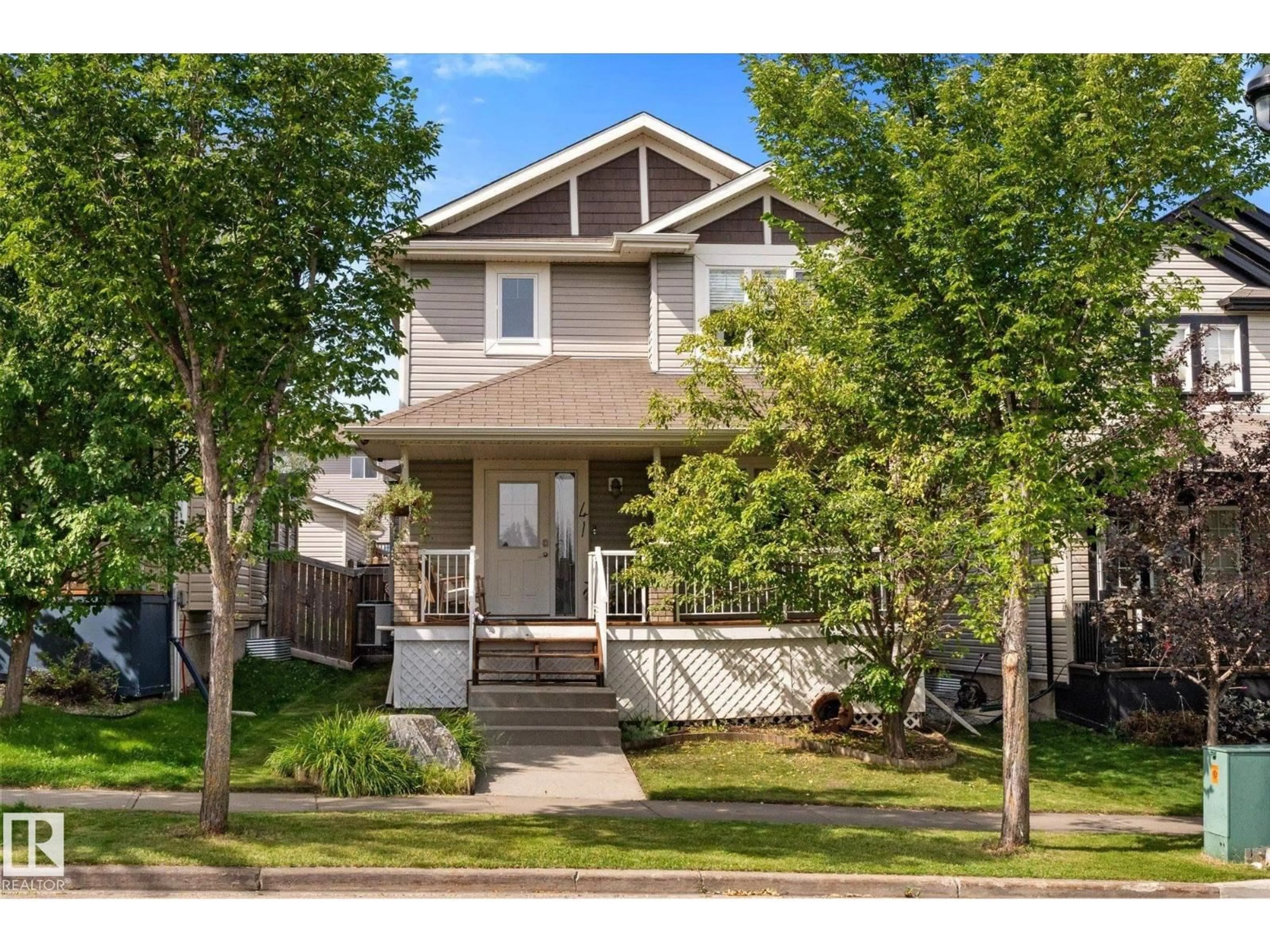 Home with vinyl exterior material, street for 41 SPRUCE VILLAGE DR, Spruce Grove Alberta T7X0H1