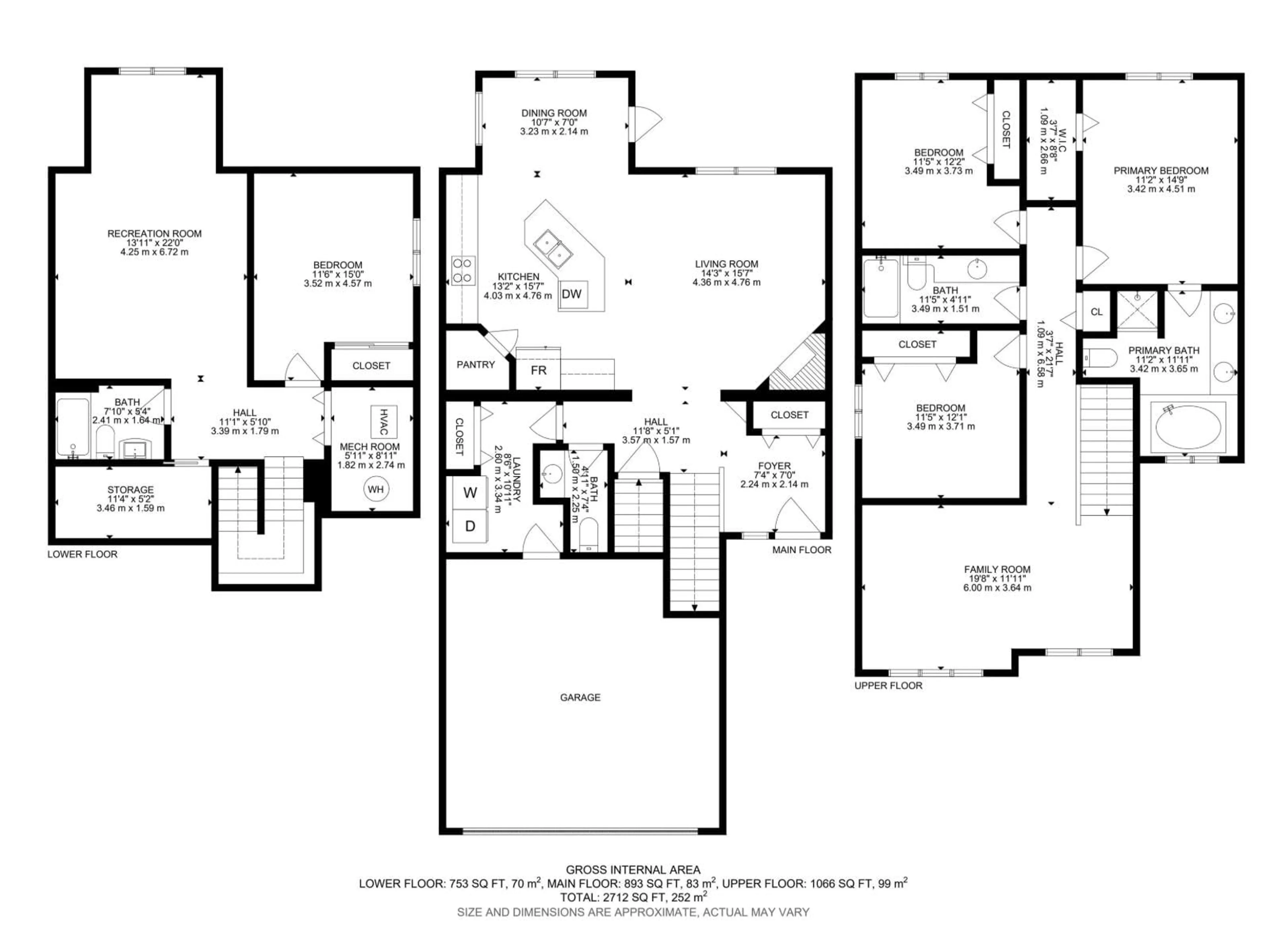 Floor plan for 548 171 ST, Edmonton Alberta T6W0M1