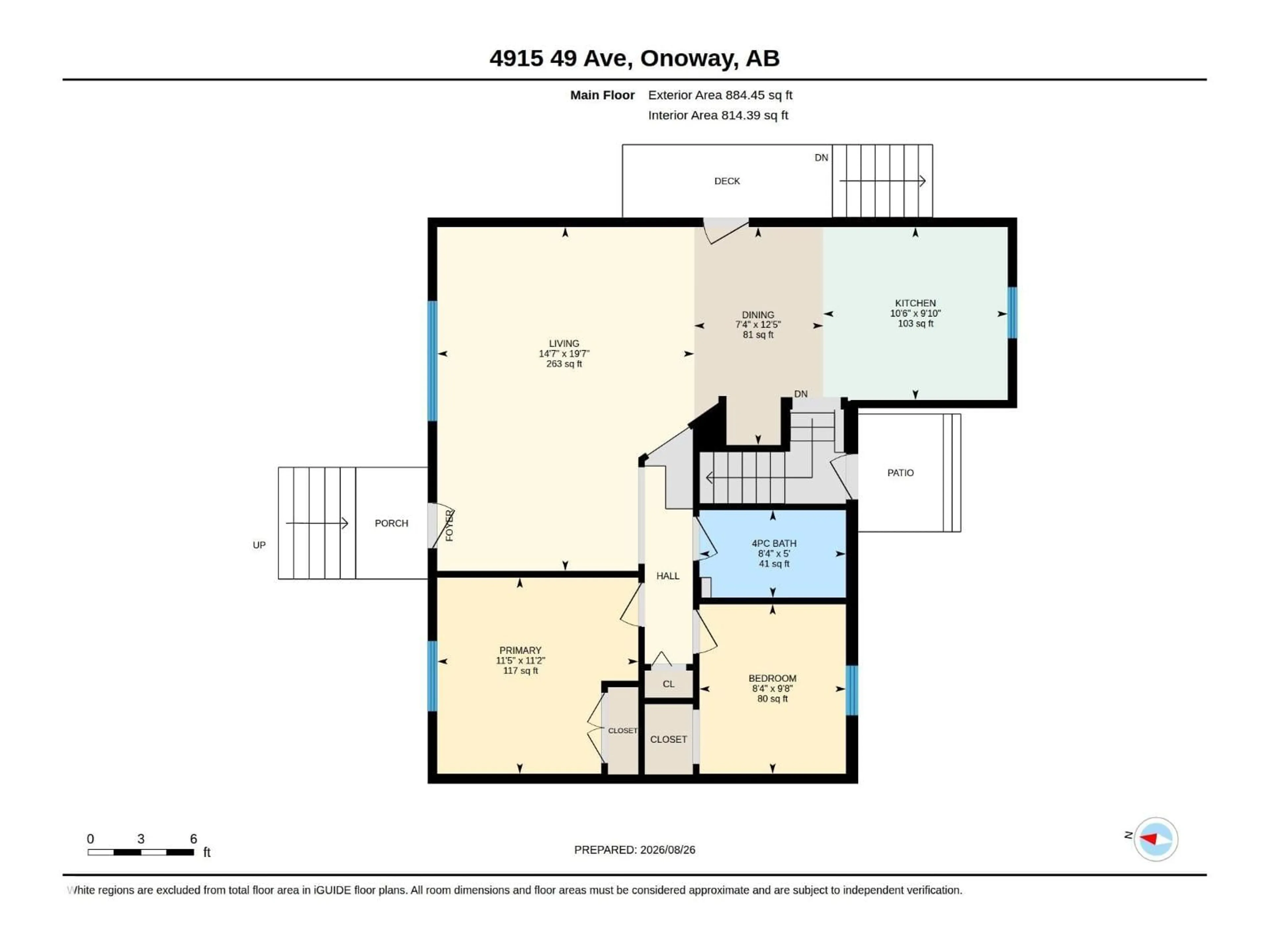 Floor plan for 4915 49 AV, Onoway Alberta T0E1V0