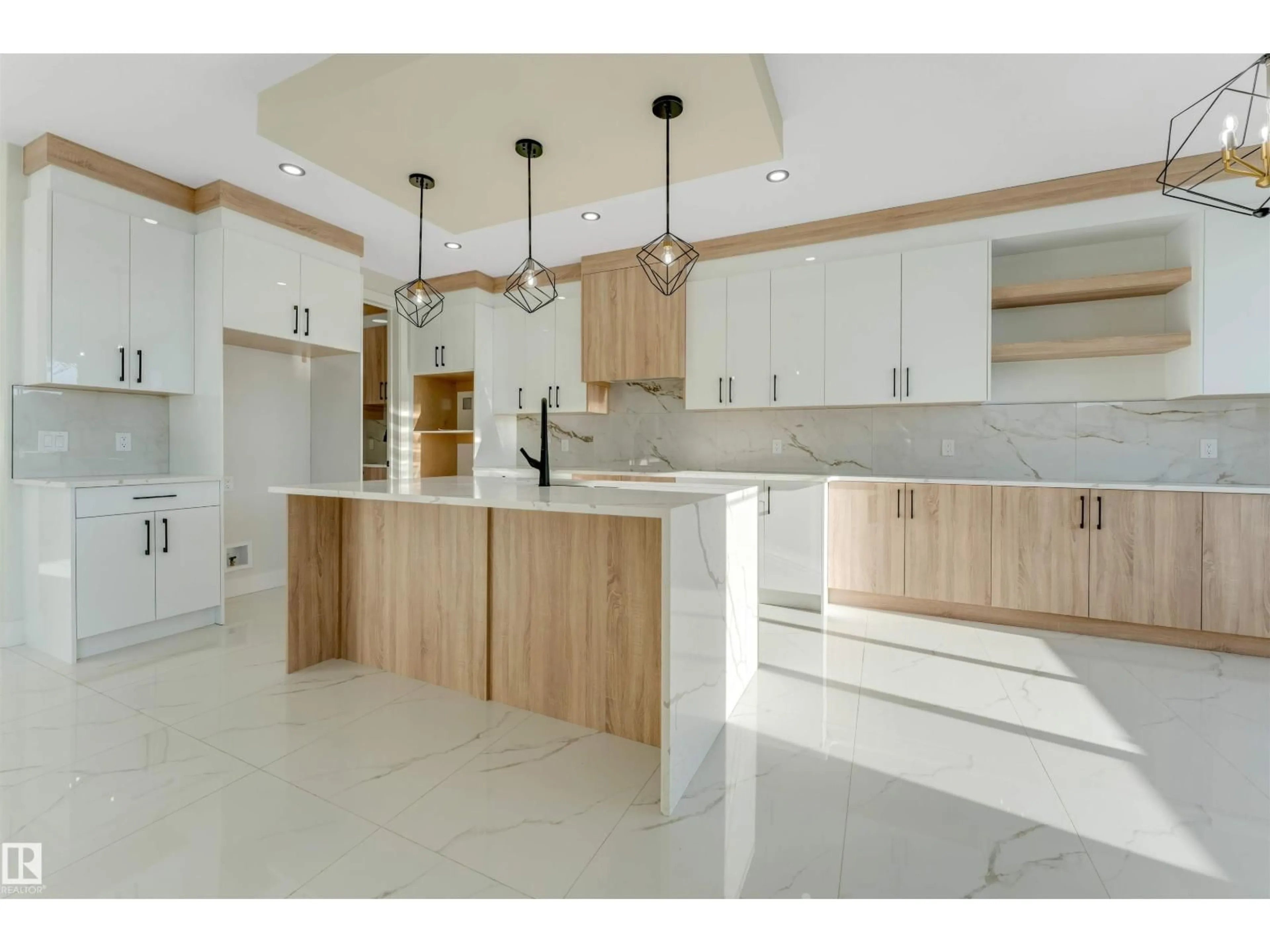 Open concept kitchen, ceramic/tile floor for #4012 - 4012 40 ST, Beaumont Alberta T4X3B6