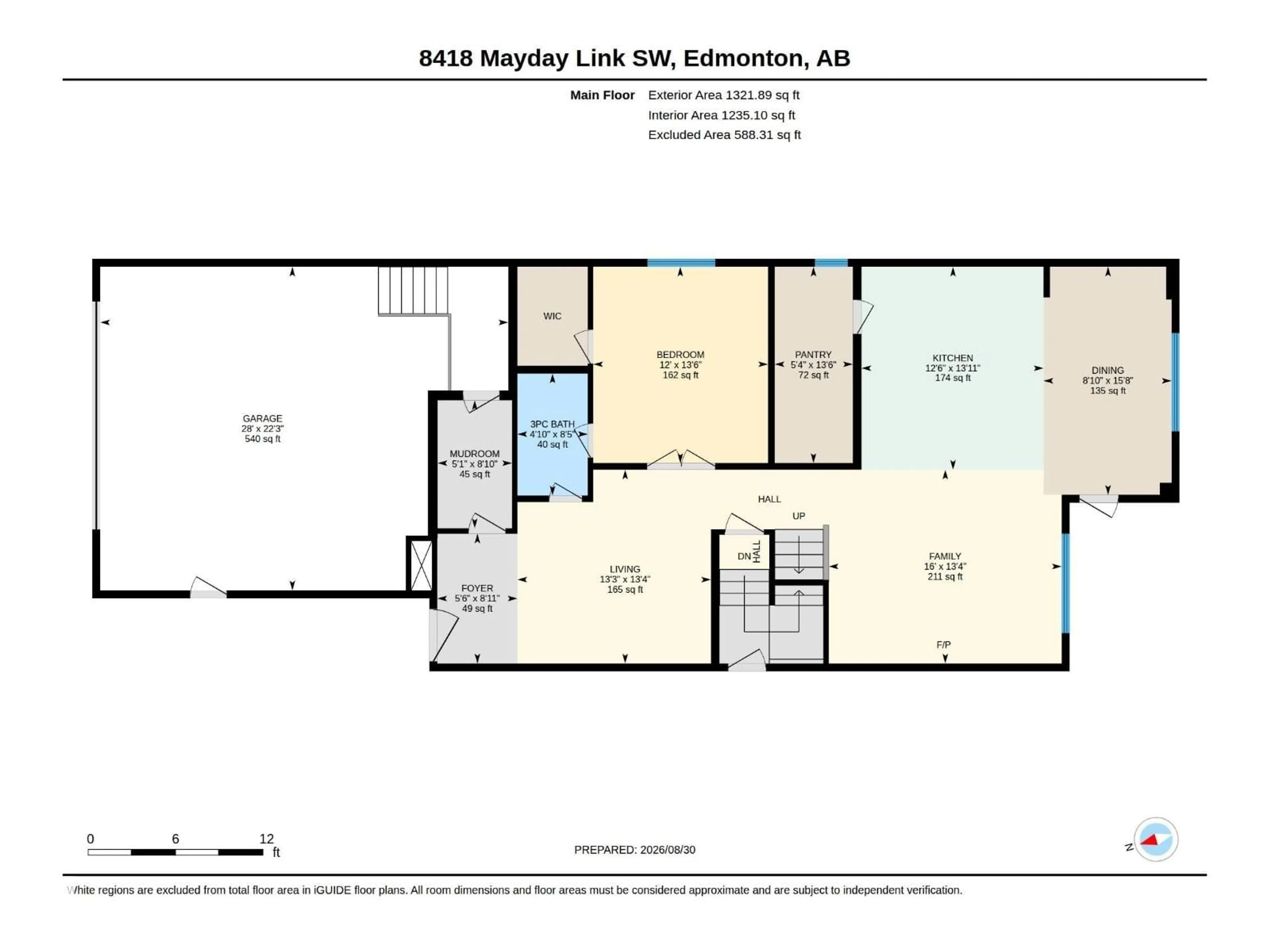 Floor plan for LI SW - 8418 MAYDAY LINK, Edmonton Alberta T6X3G1