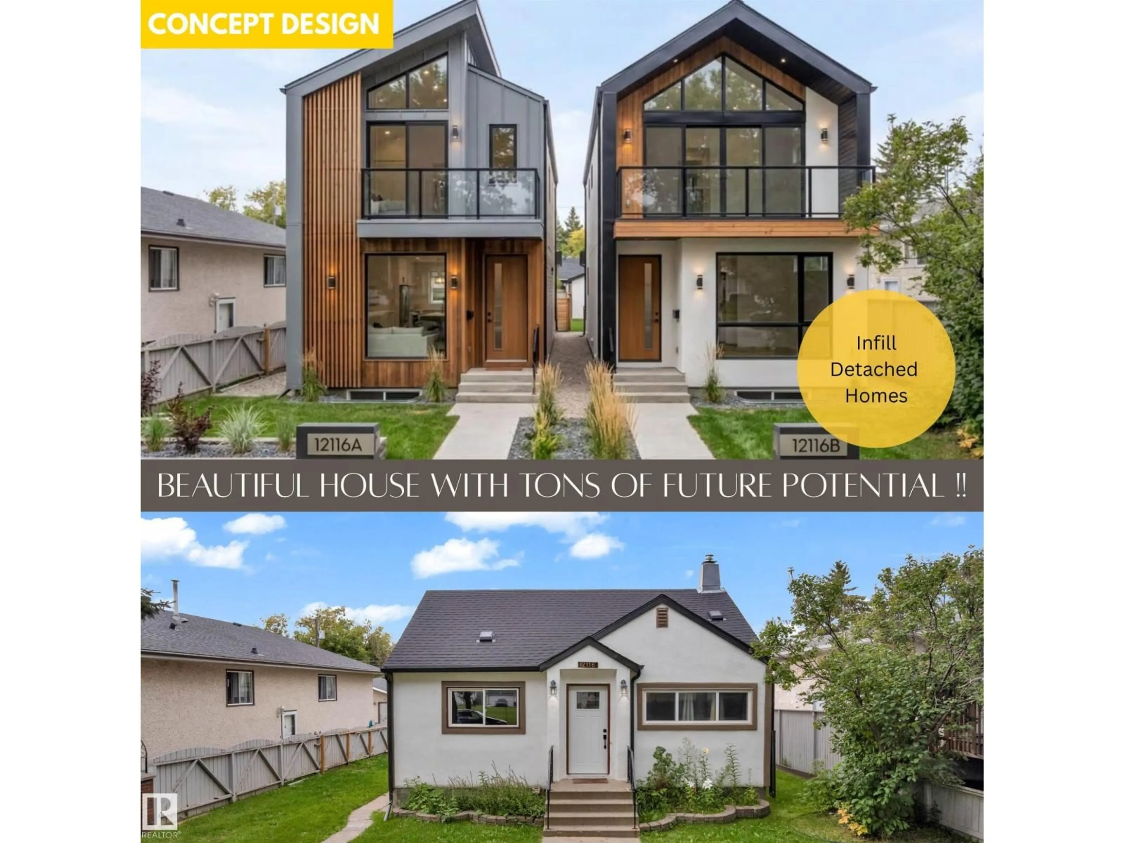 Home with vinyl exterior material, street for NW - 12116 81 ST, Edmonton Alberta T5B2T1