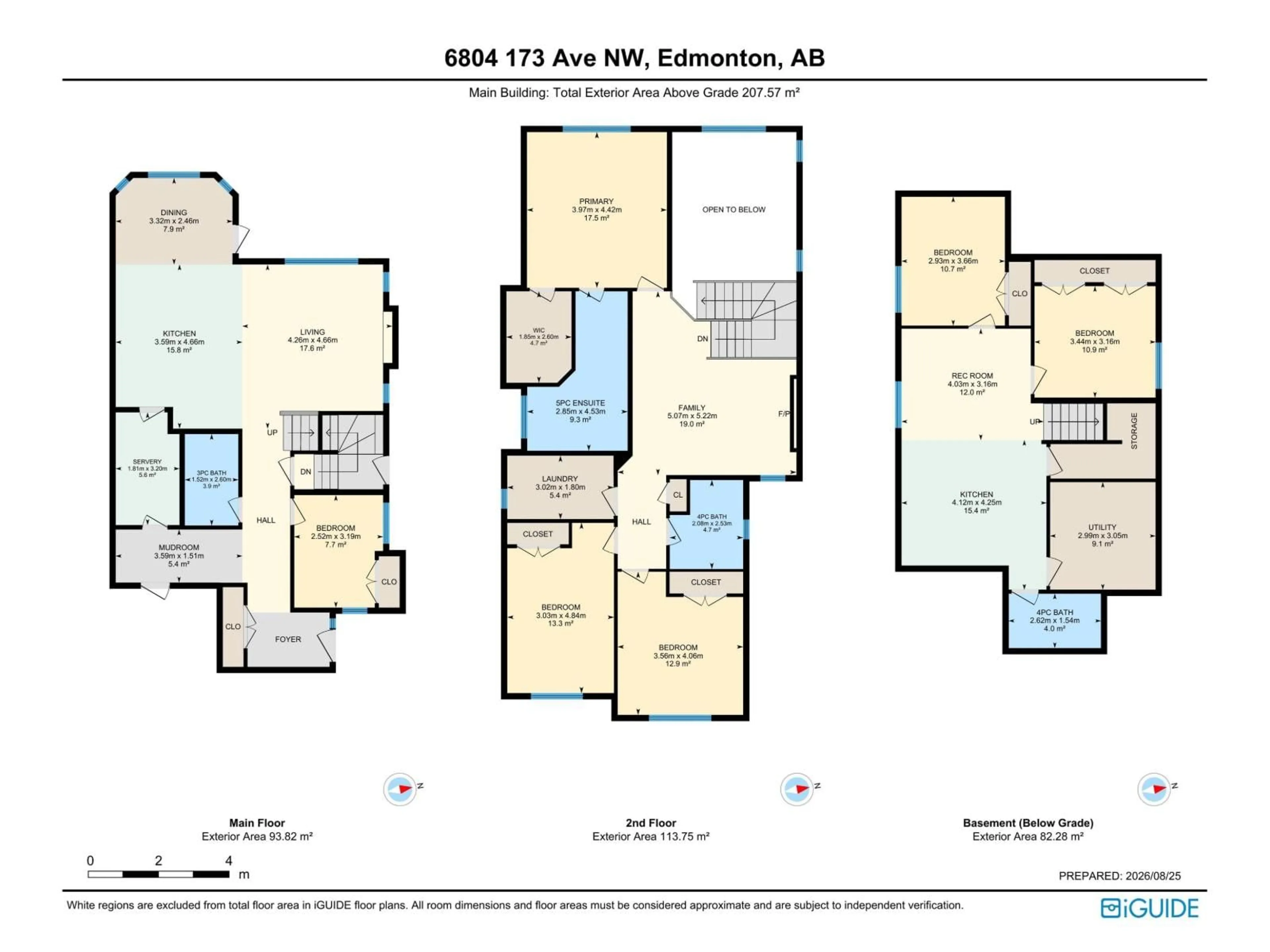 Floor plan for 6804 173 AVE, Edmonton Alberta T5Z0W4