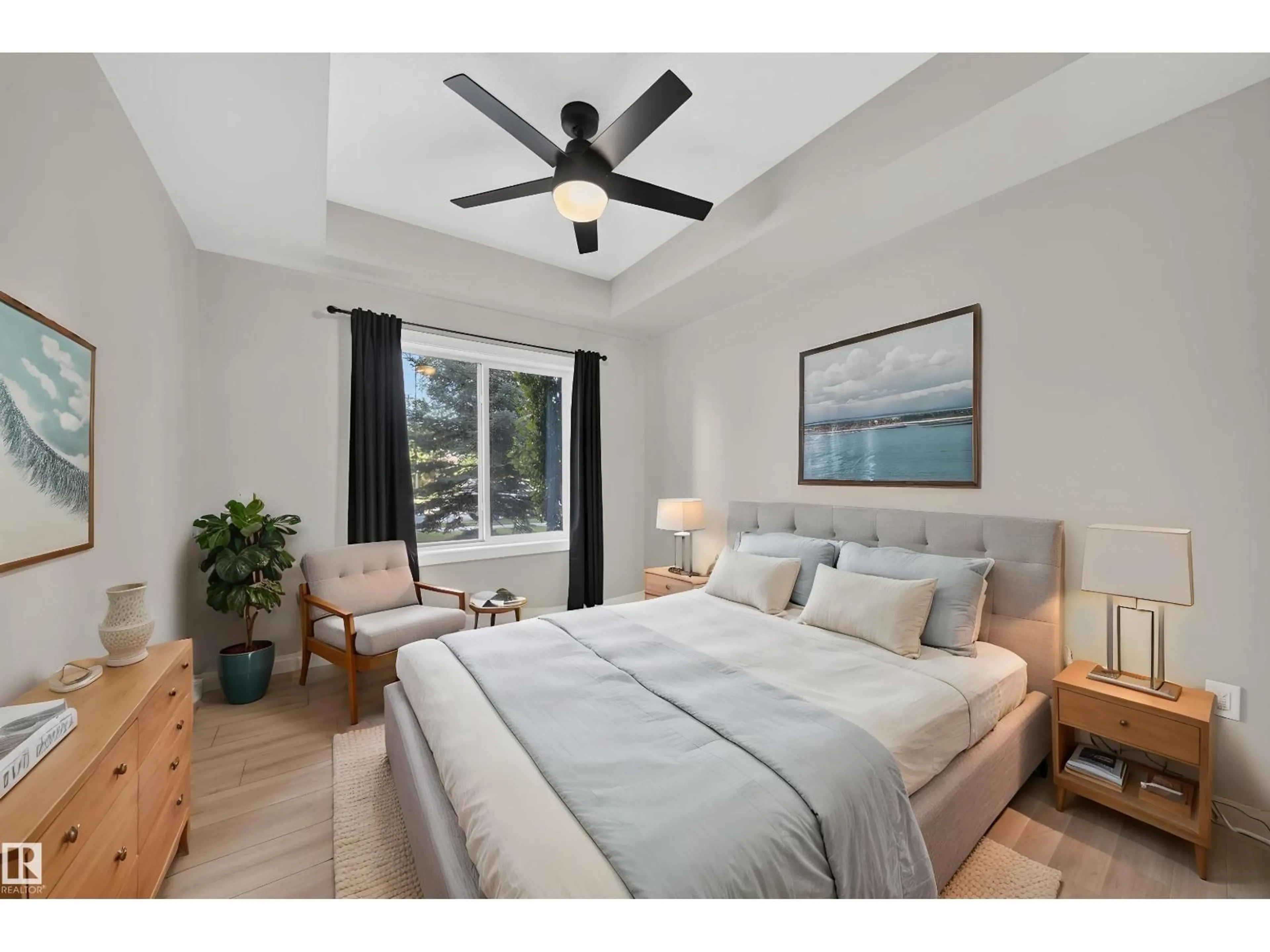 Bedroom with bed, unknown for #115 - 1238 WINDERMERE WY, Edmonton Alberta T6W2J3