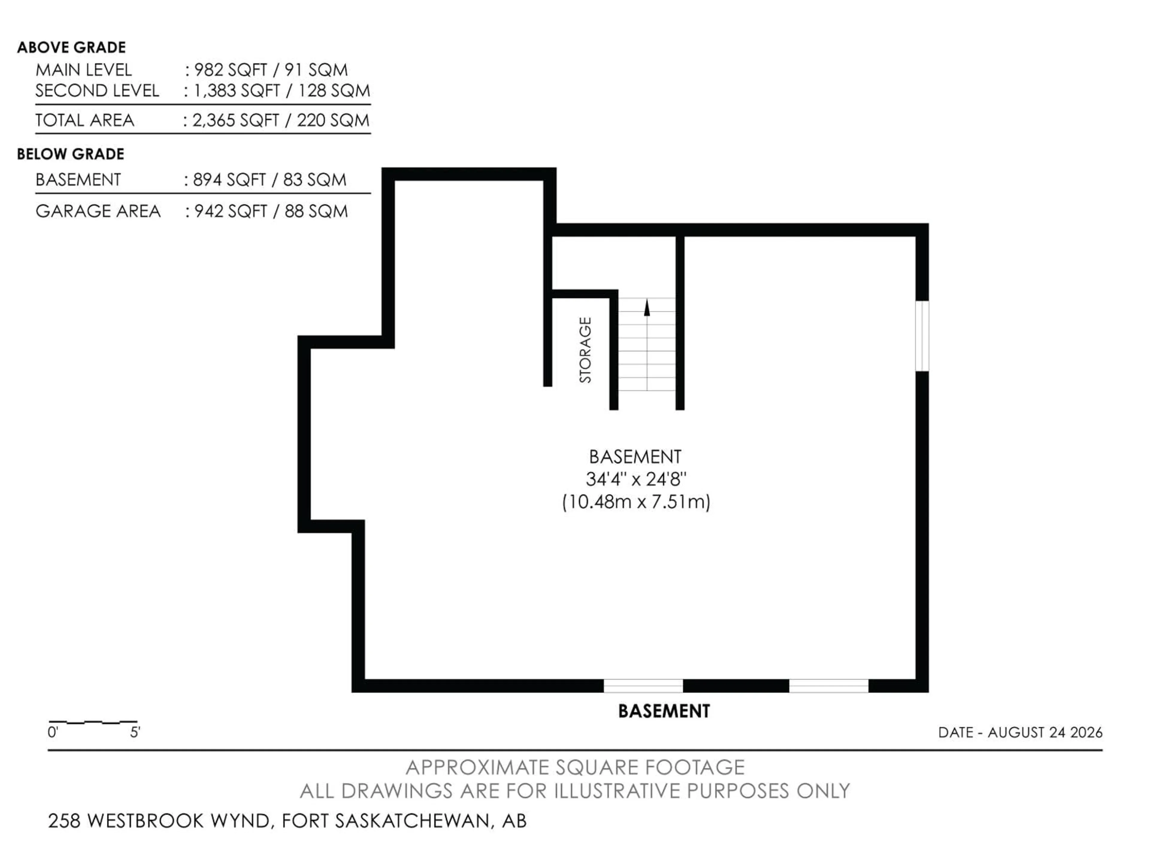 Floor plan for 258 WESTBROOK WD, Fort Saskatchewan Alberta T8L0L8