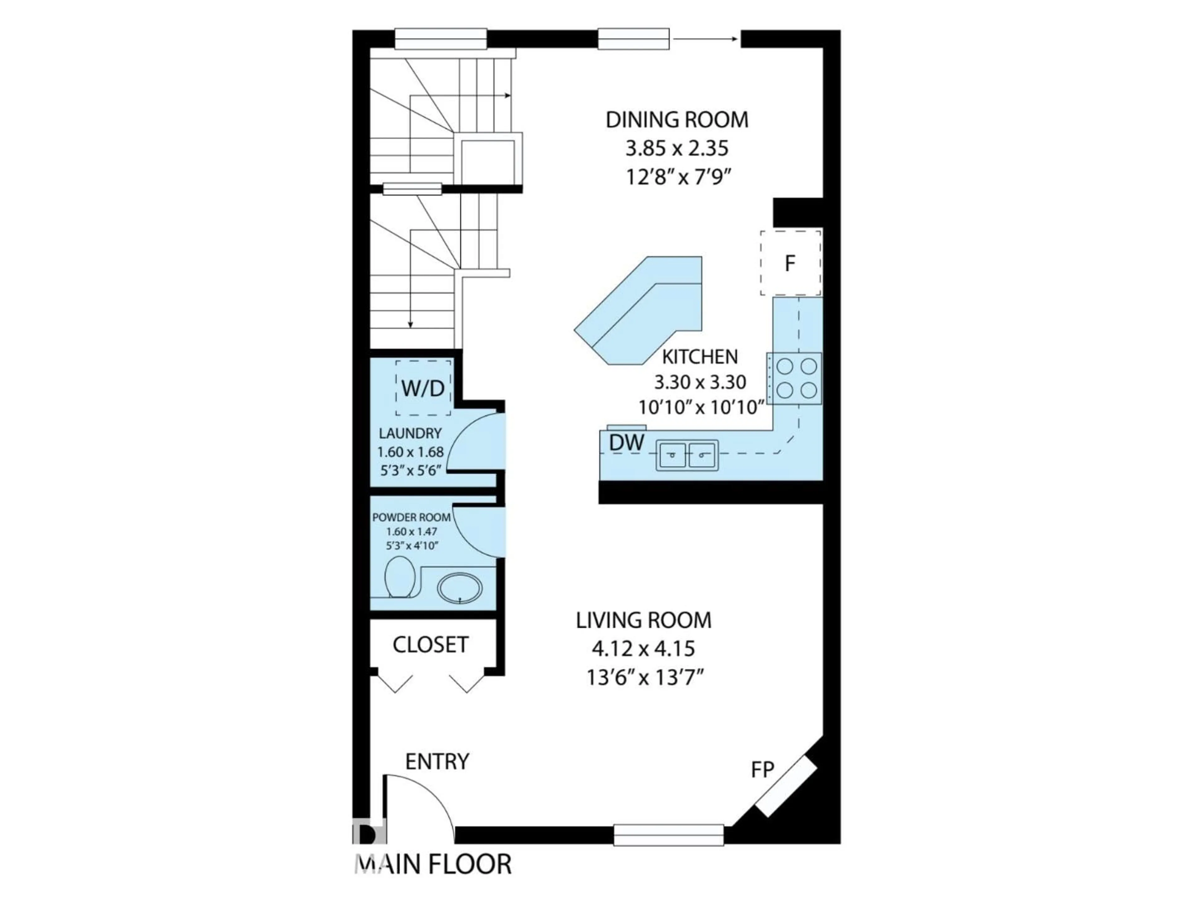 Floor plan for 72 13825 155 AV, Edmonton Alberta T6V0B8