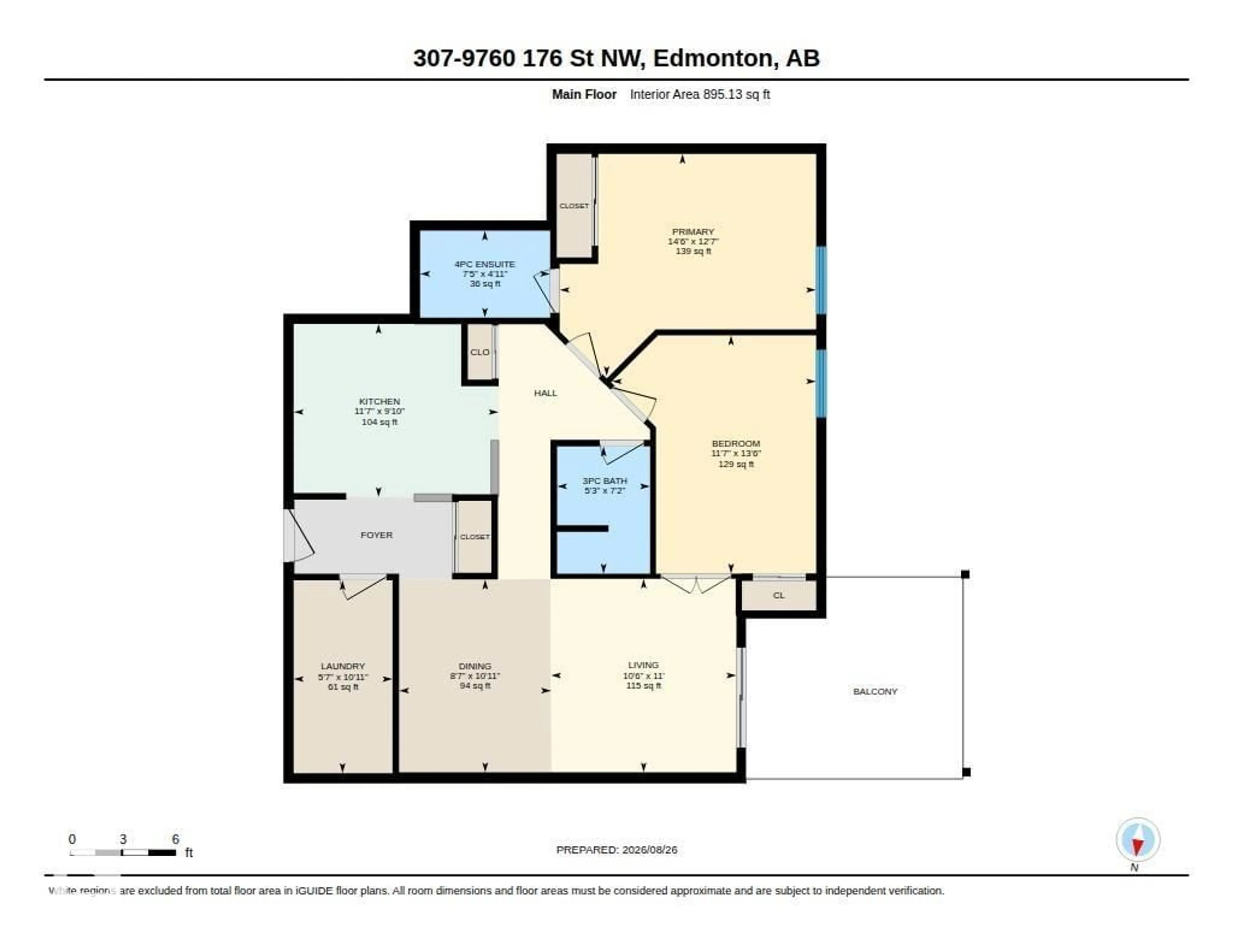 Floor plan for #307 - 9760 176 ST, Edmonton Alberta T5T5Z5