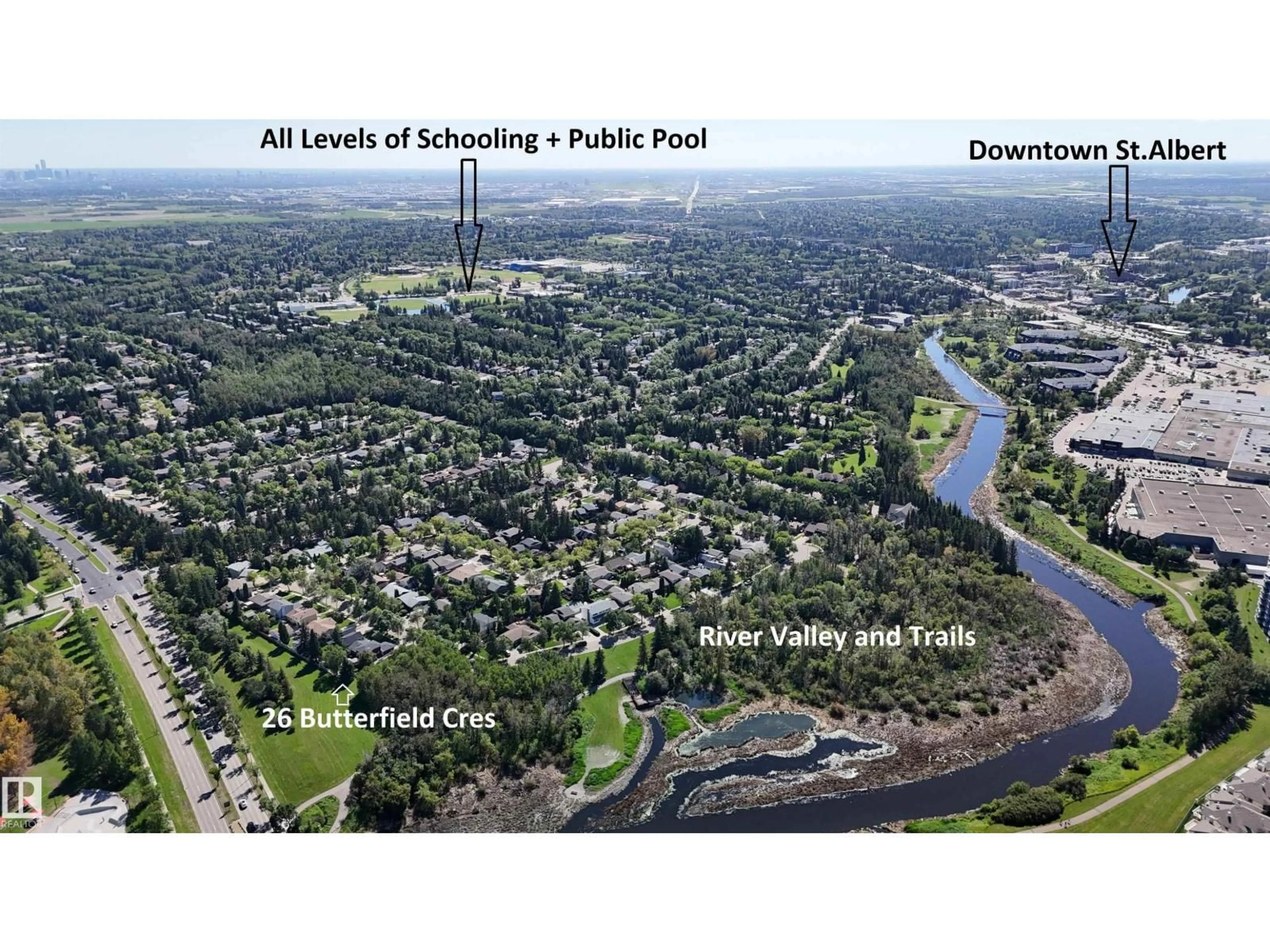 Picture of a map for 26 BUTTERFIELD CR, St. Albert Alberta T8N2W7