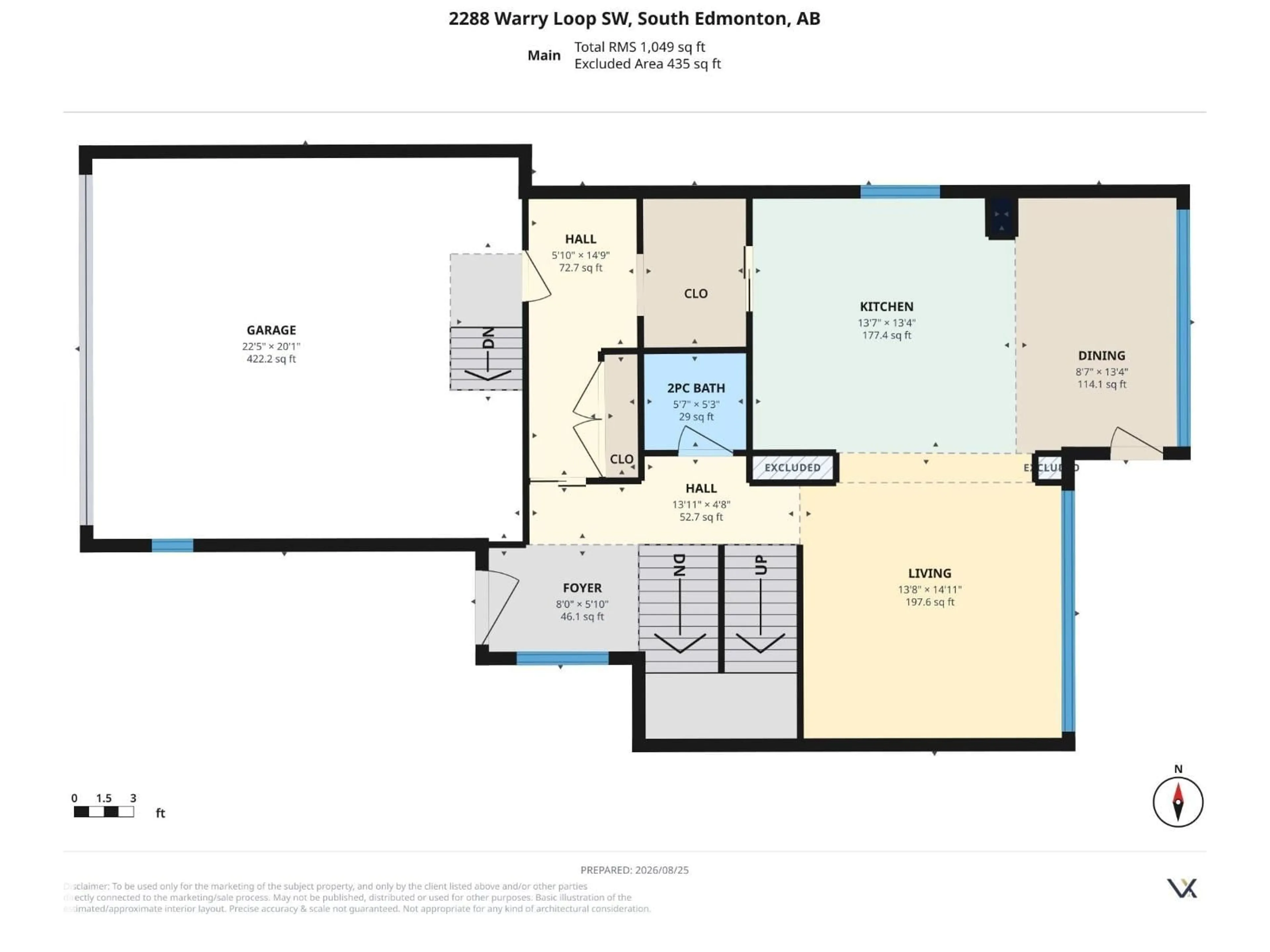Floor plan for 2288 WARRY LO SW, Edmonton Alberta T6W0N8