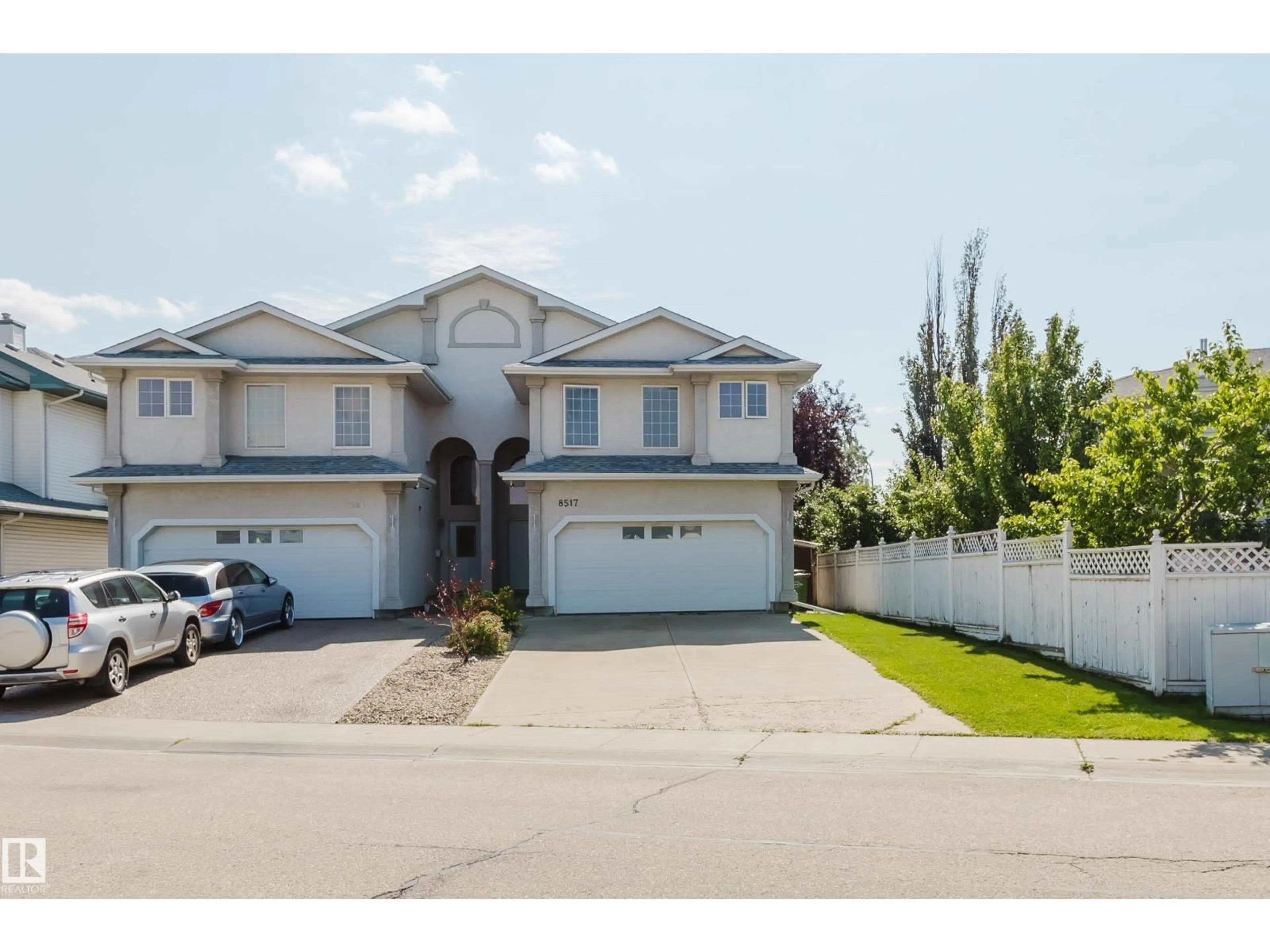 A pic from outside/outdoor area/front of a property/back of a property/a pic from drone, street for 8517 156 AV, Edmonton Alberta T5Z3B4