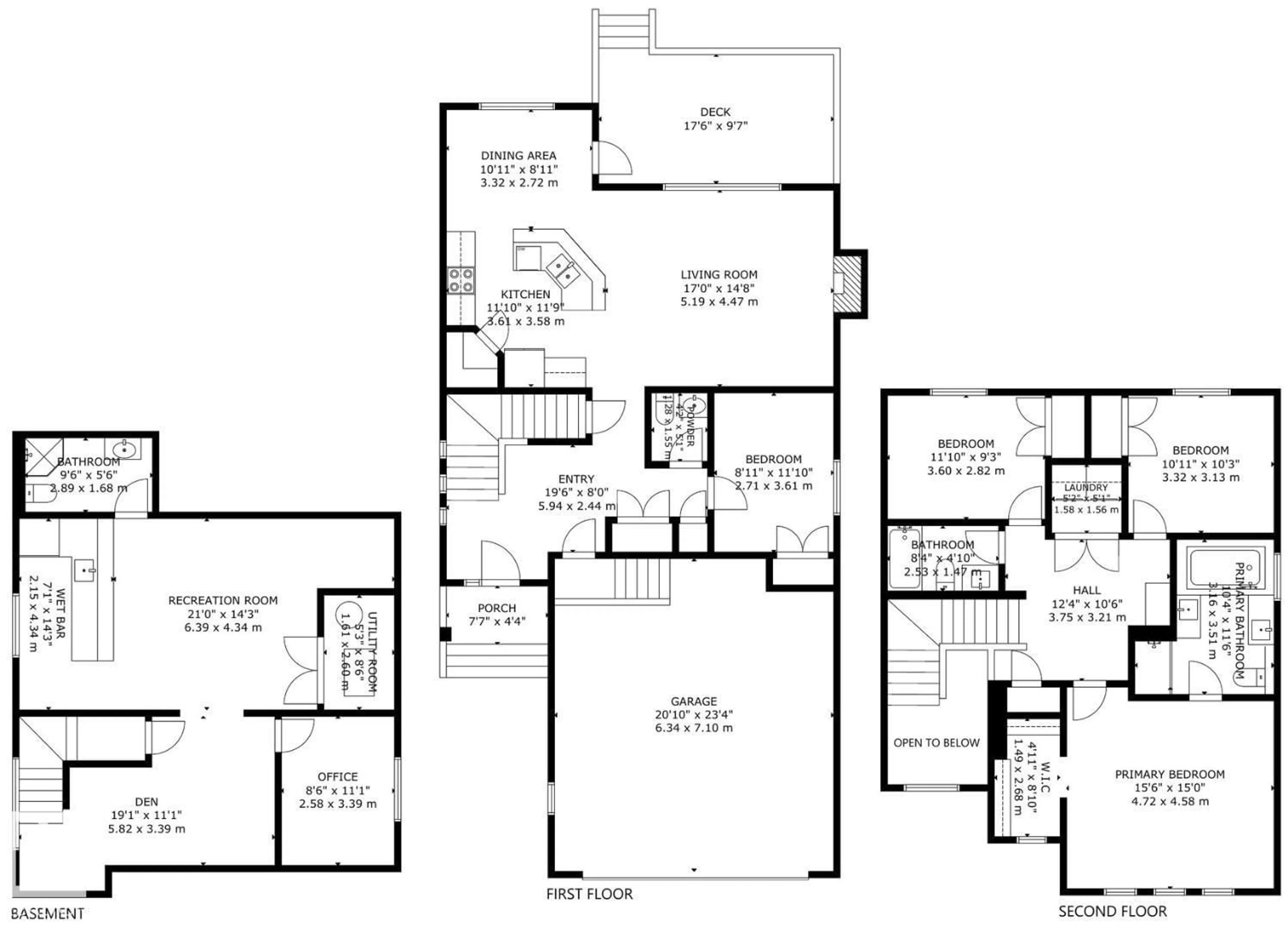 Floor plan for 9709 89 ST, Morinville Alberta T8R2N6