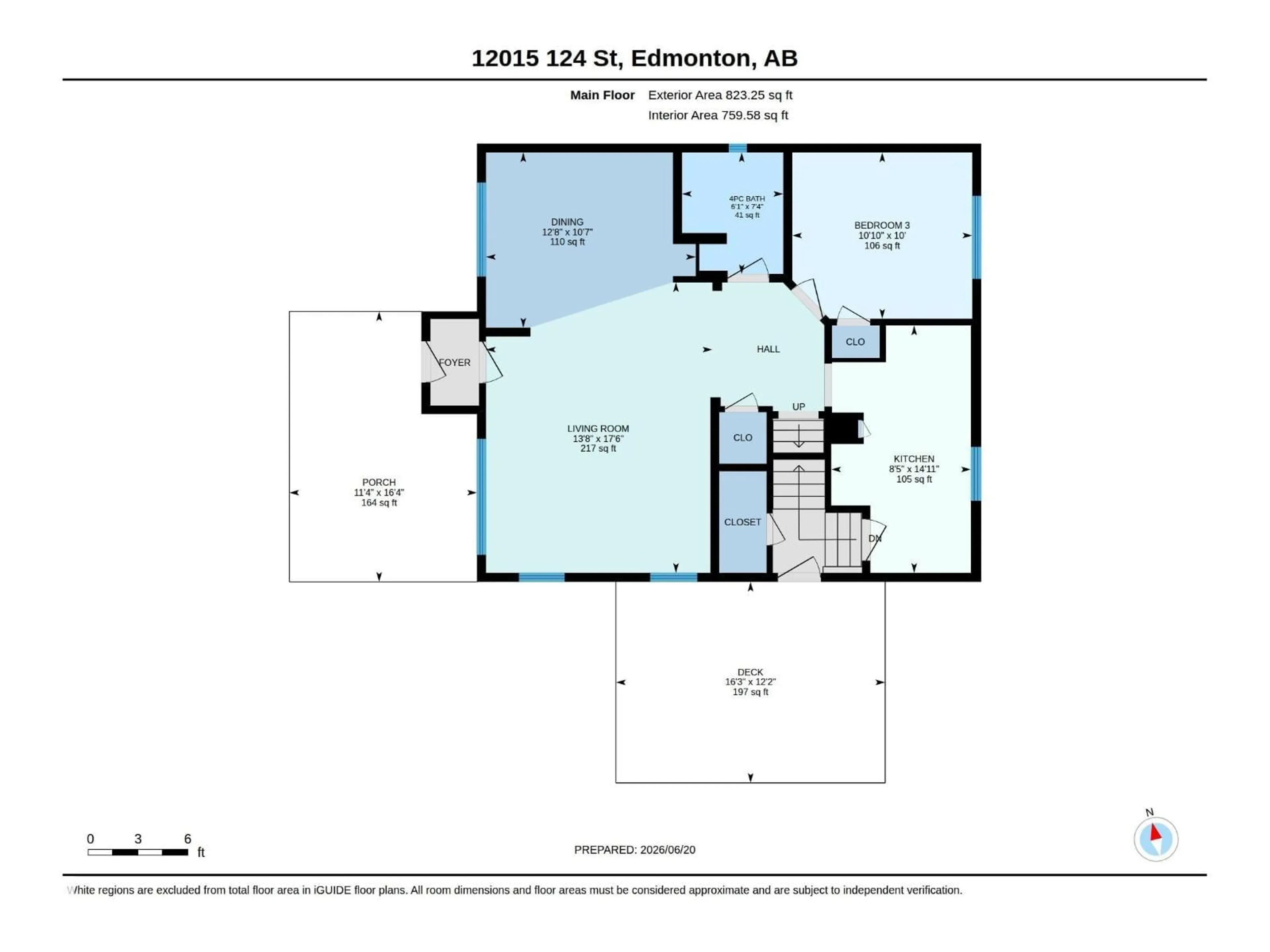 Floor plan for 12015 124 ST, Edmonton Alberta T5L0M8