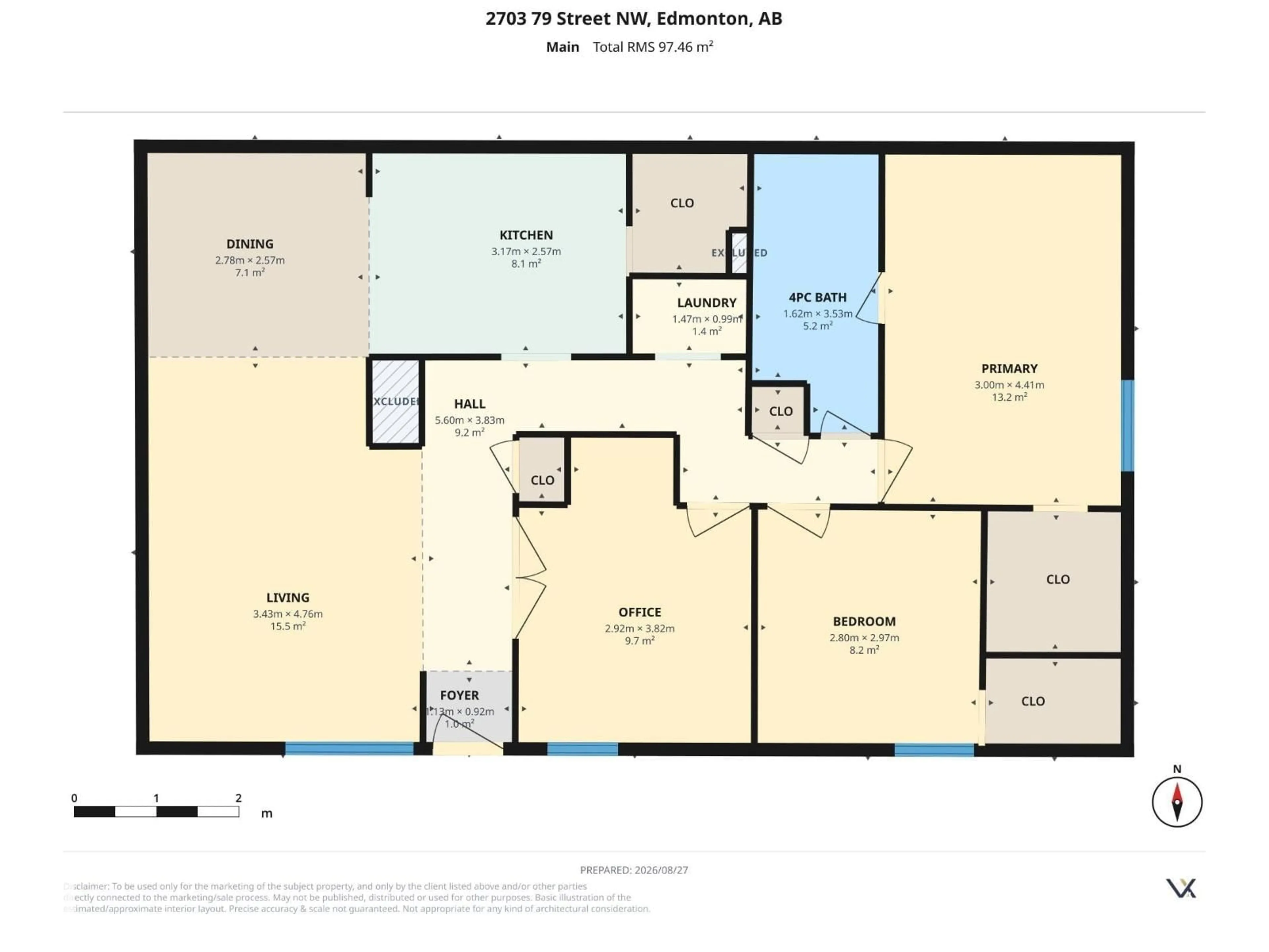 Floor plan for 49 - 2703 79 ST, Edmonton Alberta T6K3Z6