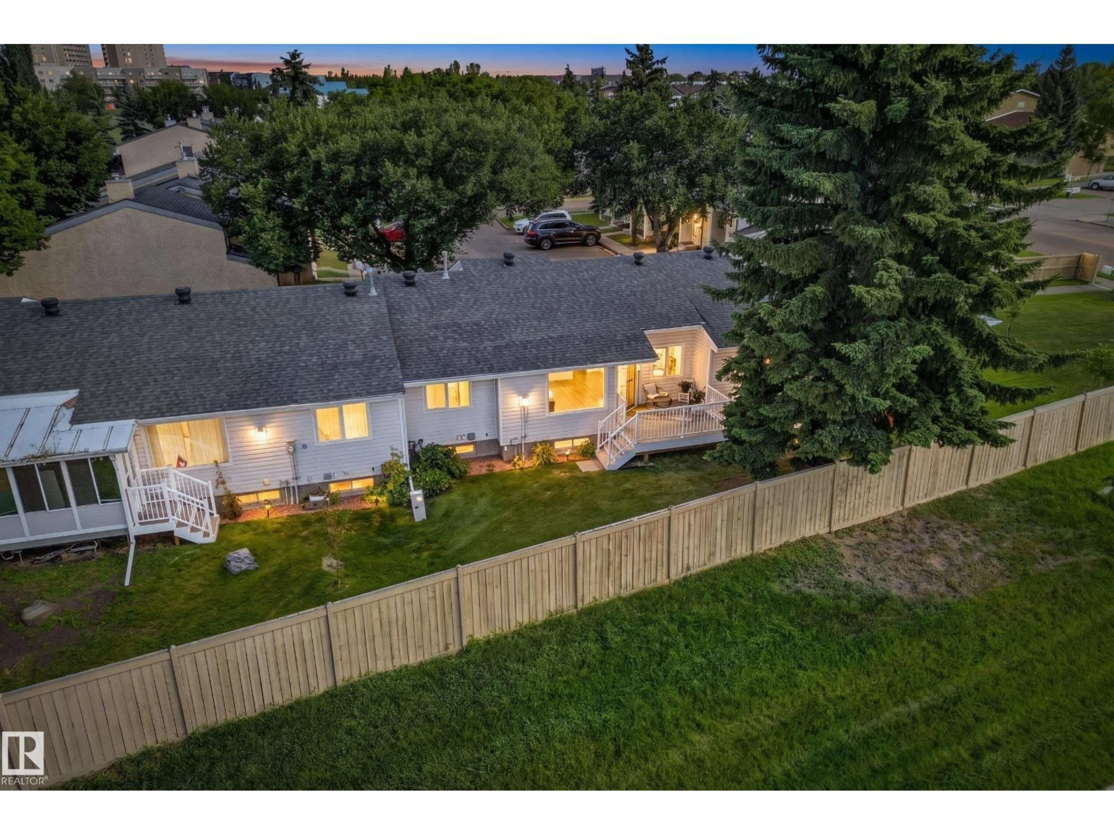 A pic from outside/outdoor area/front of a property/back of a property/a pic from drone, mountain view for 17206 CALLINGWOOD RD, Edmonton Alberta T5T5P1