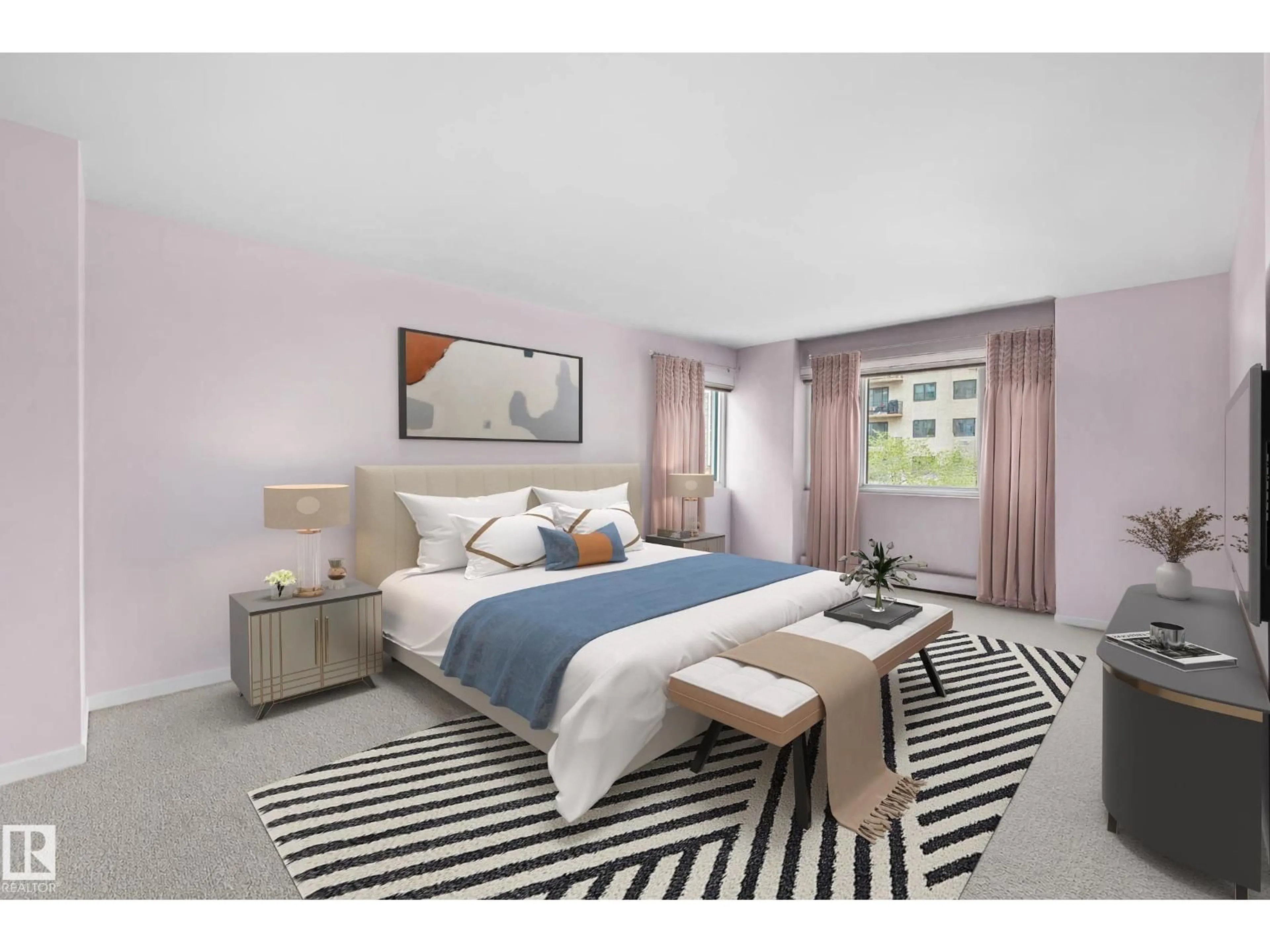 Bedroom with bed, unknown for 10010 - 603 119 ST, Edmonton Alberta T5K1Y8
